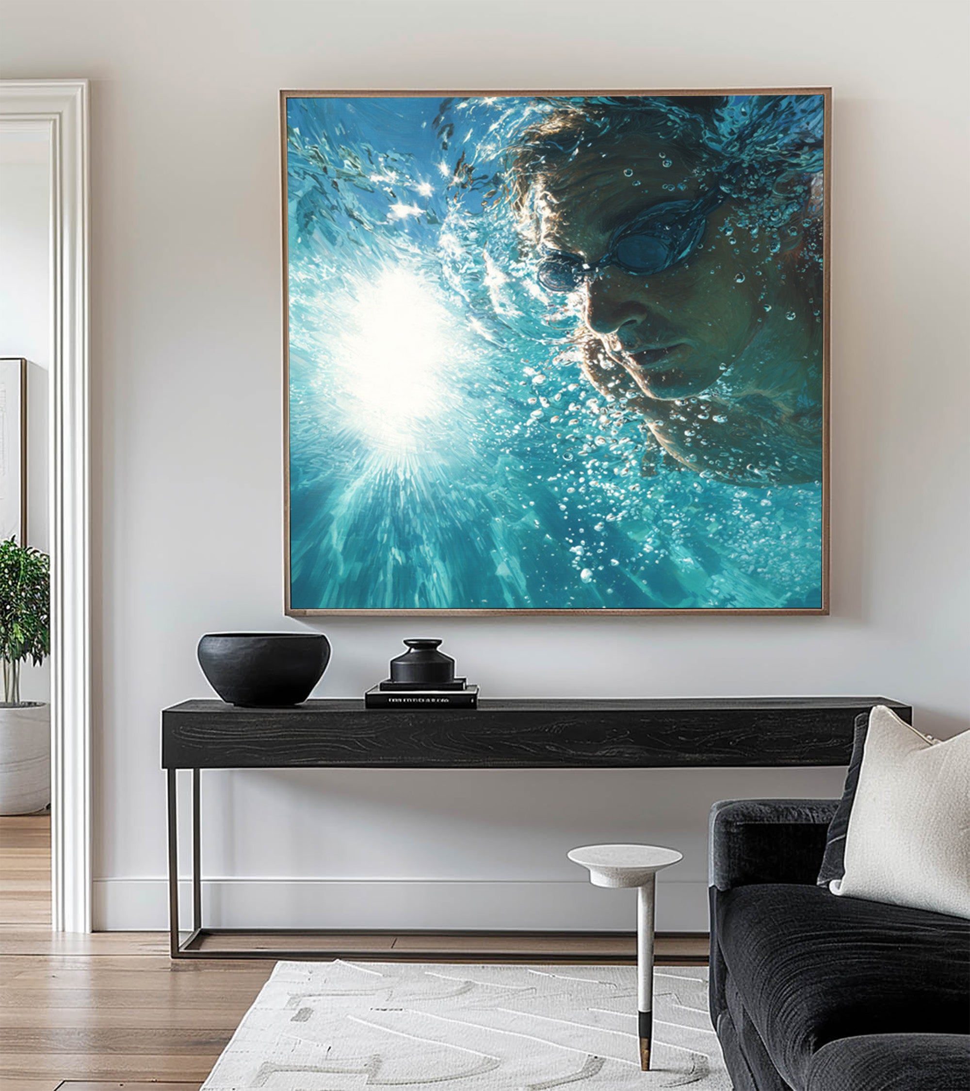 Swimming Oil Painting--FR001