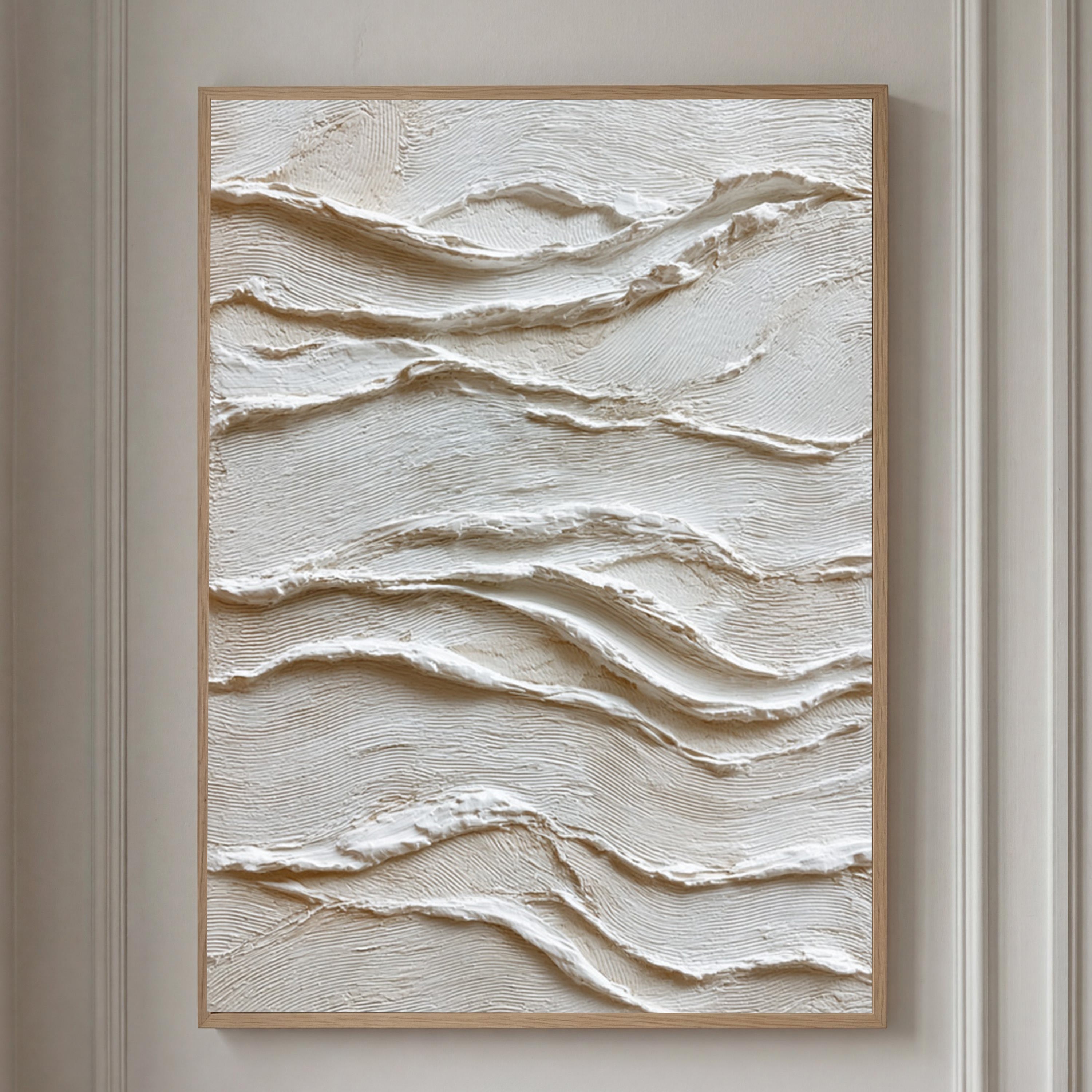 Beige Textured Art--#V006