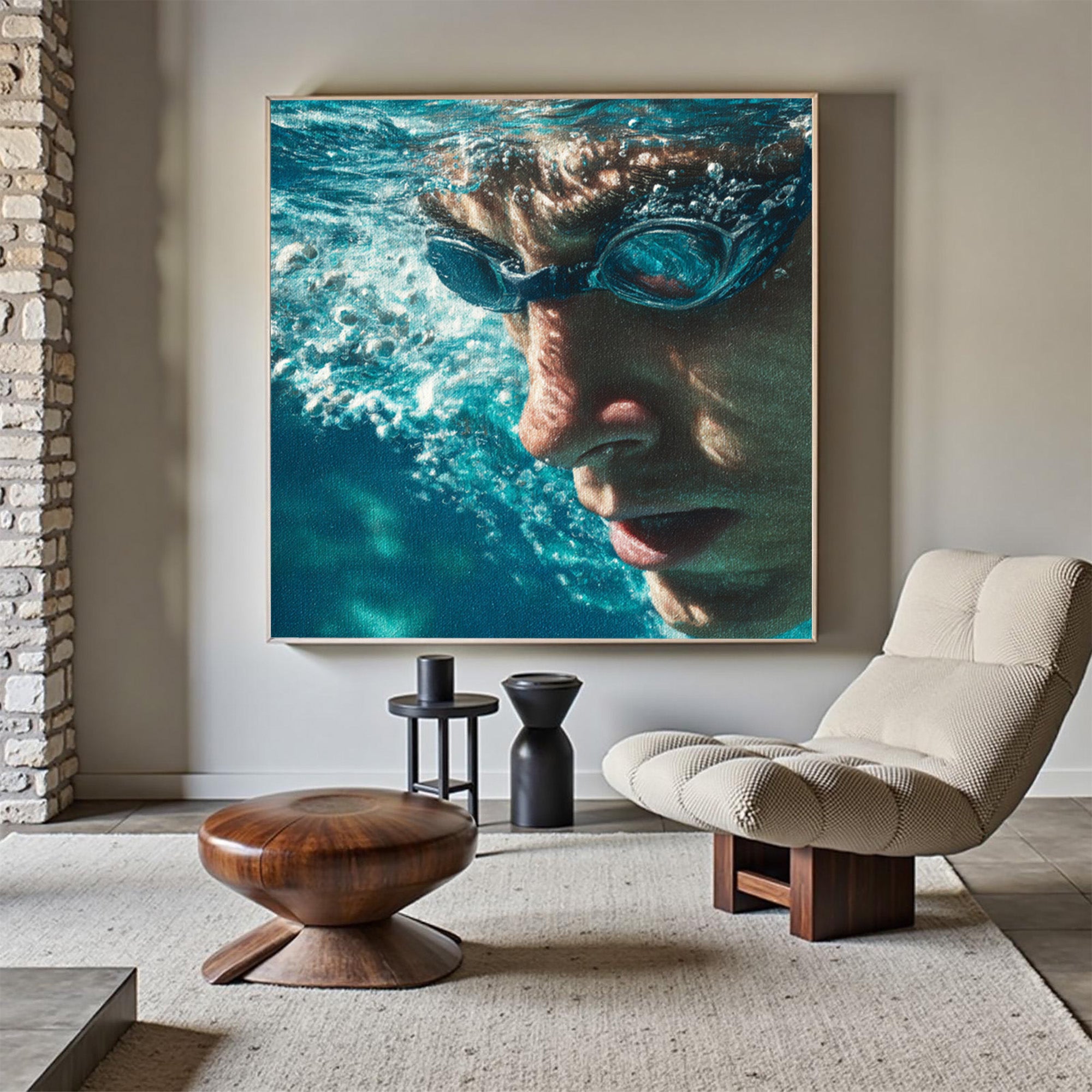 Swimming Oil Painting--FR002