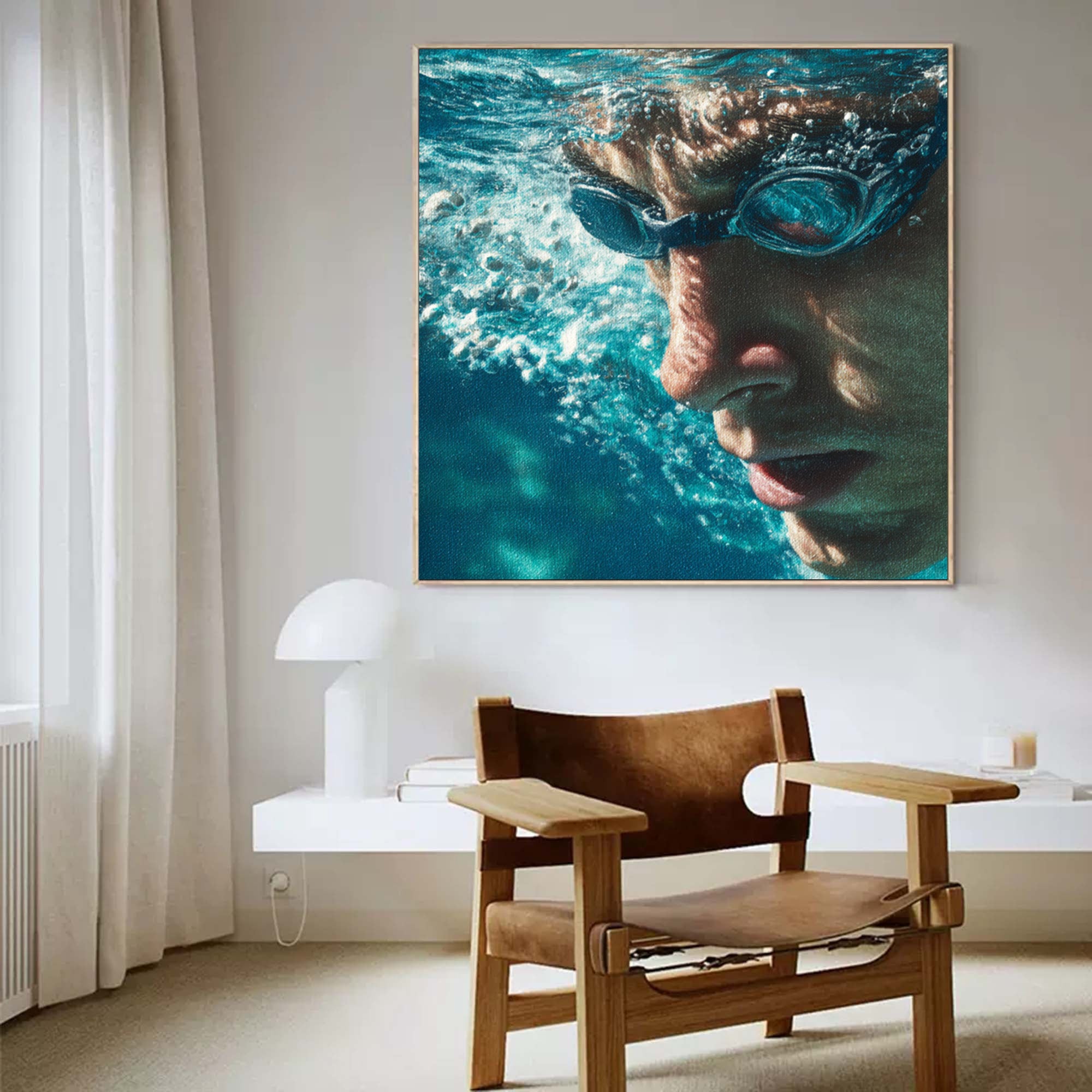 Swimming Oil Painting--FR002