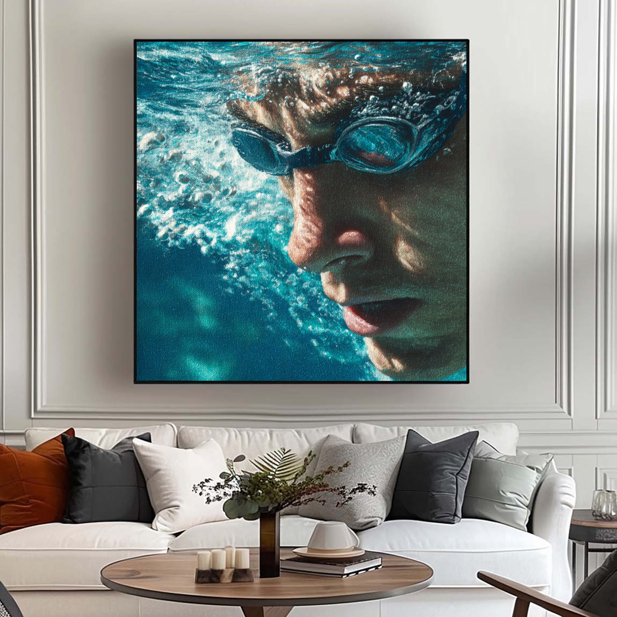 Swimming Oil Painting--FR002
