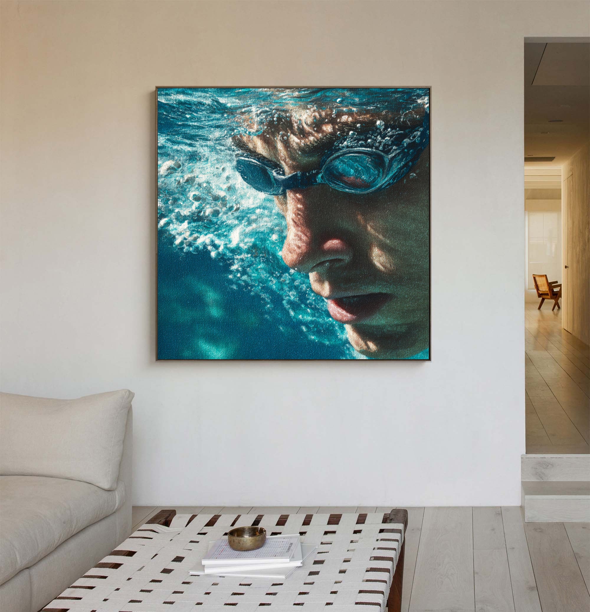 Swimming Oil Painting--FR002