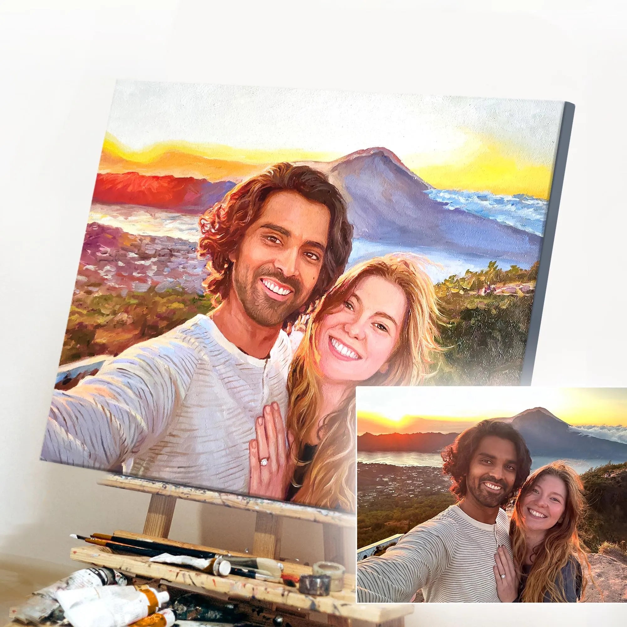 Custom Anniversary Oil Portrait - PaintingShack
