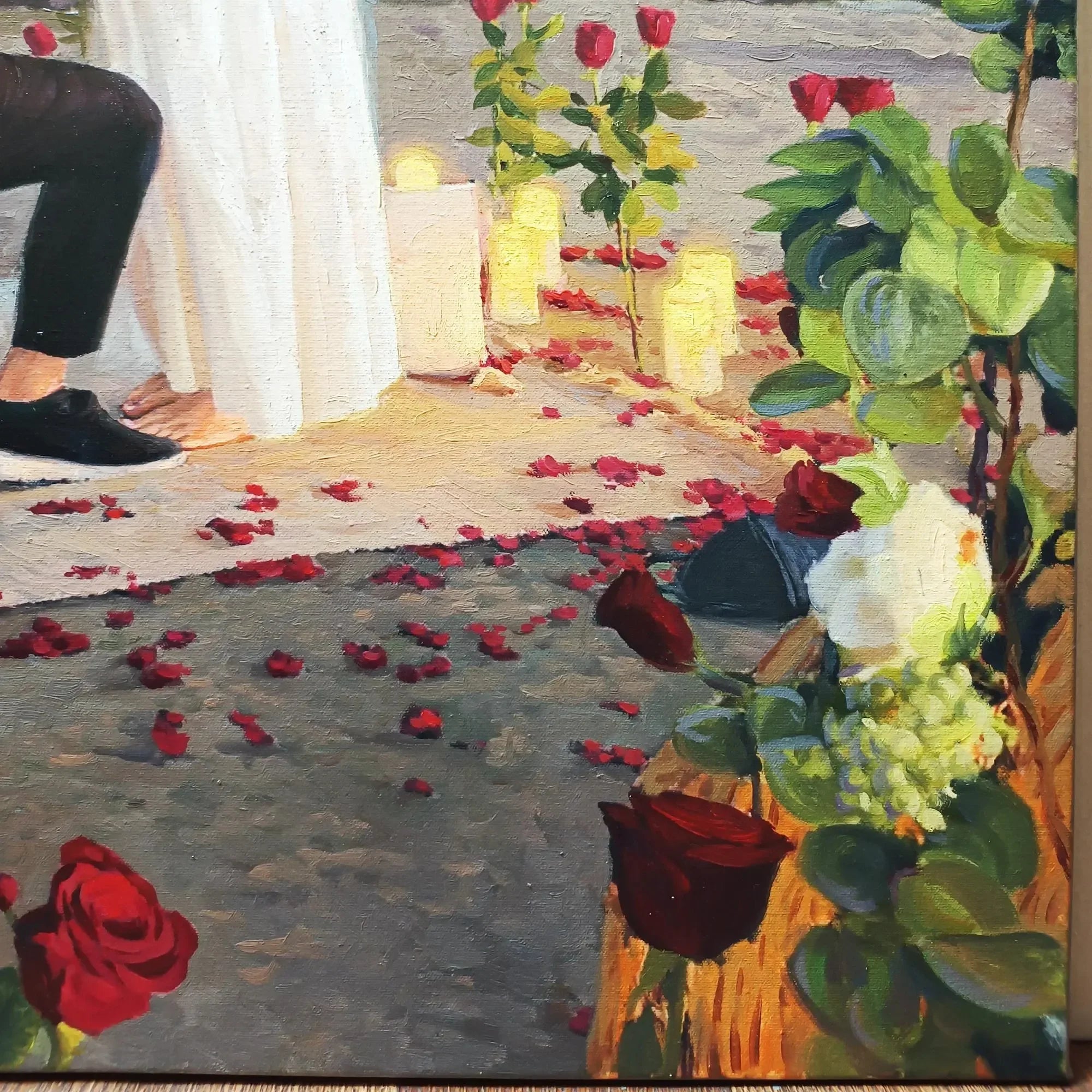 Custom Couple Oil Painting on Canvas, Romantic Valentines Day Gift - PaintingShack