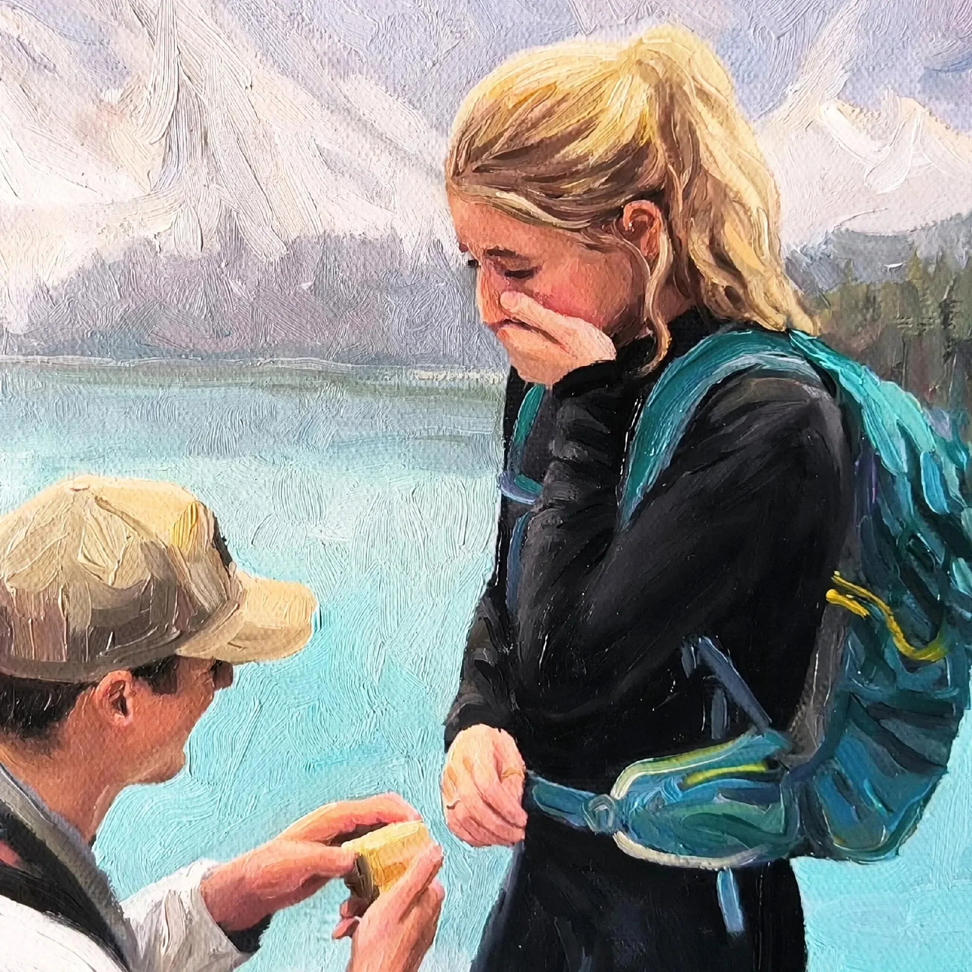 Custom Couple Portrait, Painting From Photo on Canvas, Proposal Oil Painting, Engagement Commission Art, Valentines Day Gif - PaintingShack