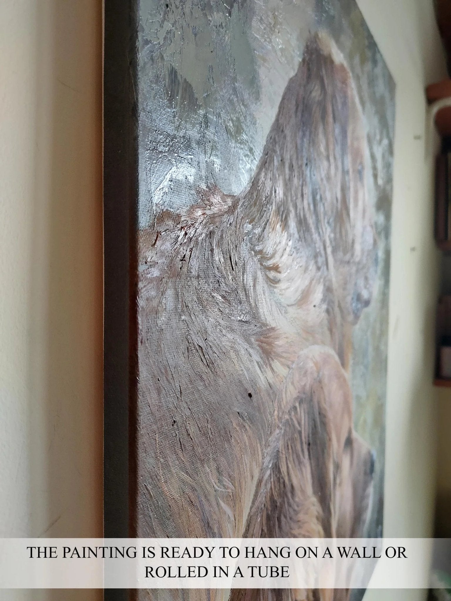 Custom Dog Oil Portrait on Canvas from Photo, Commissioned Wall Art, Dog Memorial Portrait, Pet Loss Gifts - PaintingShack