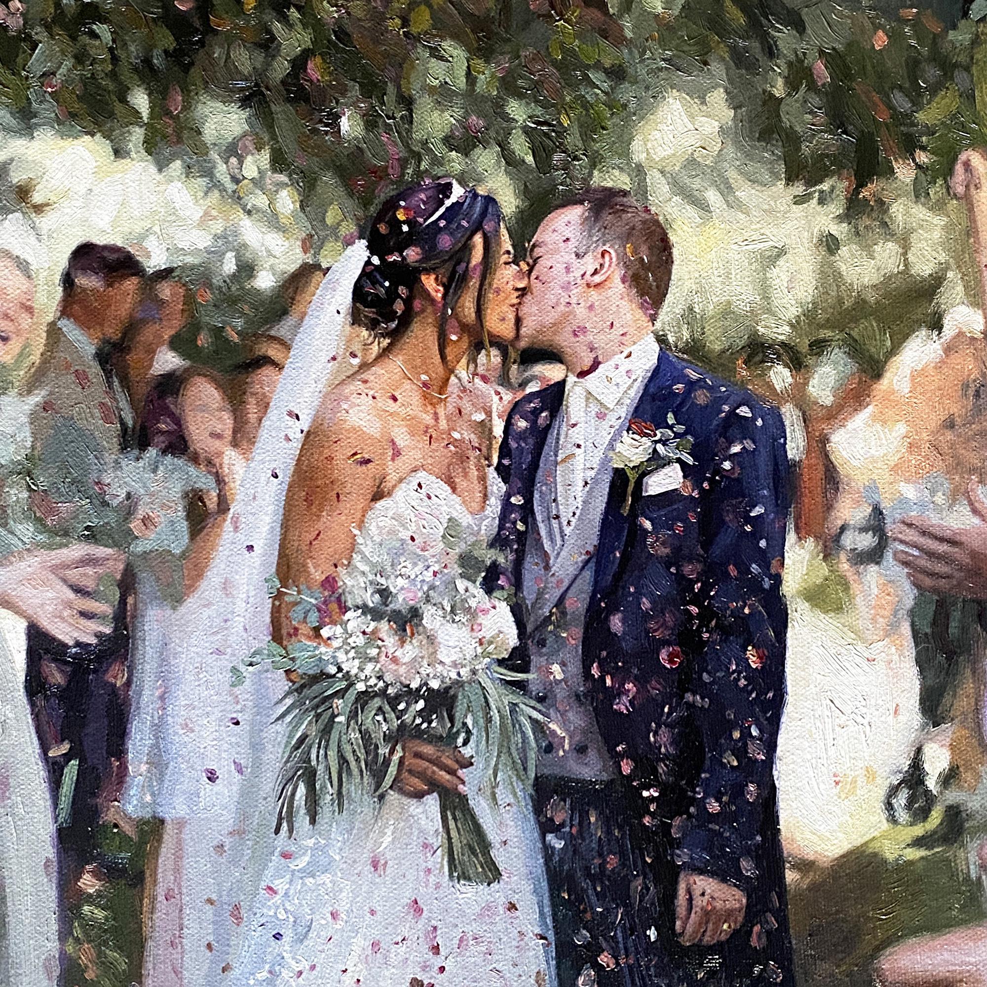 Custom oil painting portrait on canvas, Custom wedding portrait on canvas from photo, Custom art, wedding gift, gift for wife, husband gift - PaintingShack