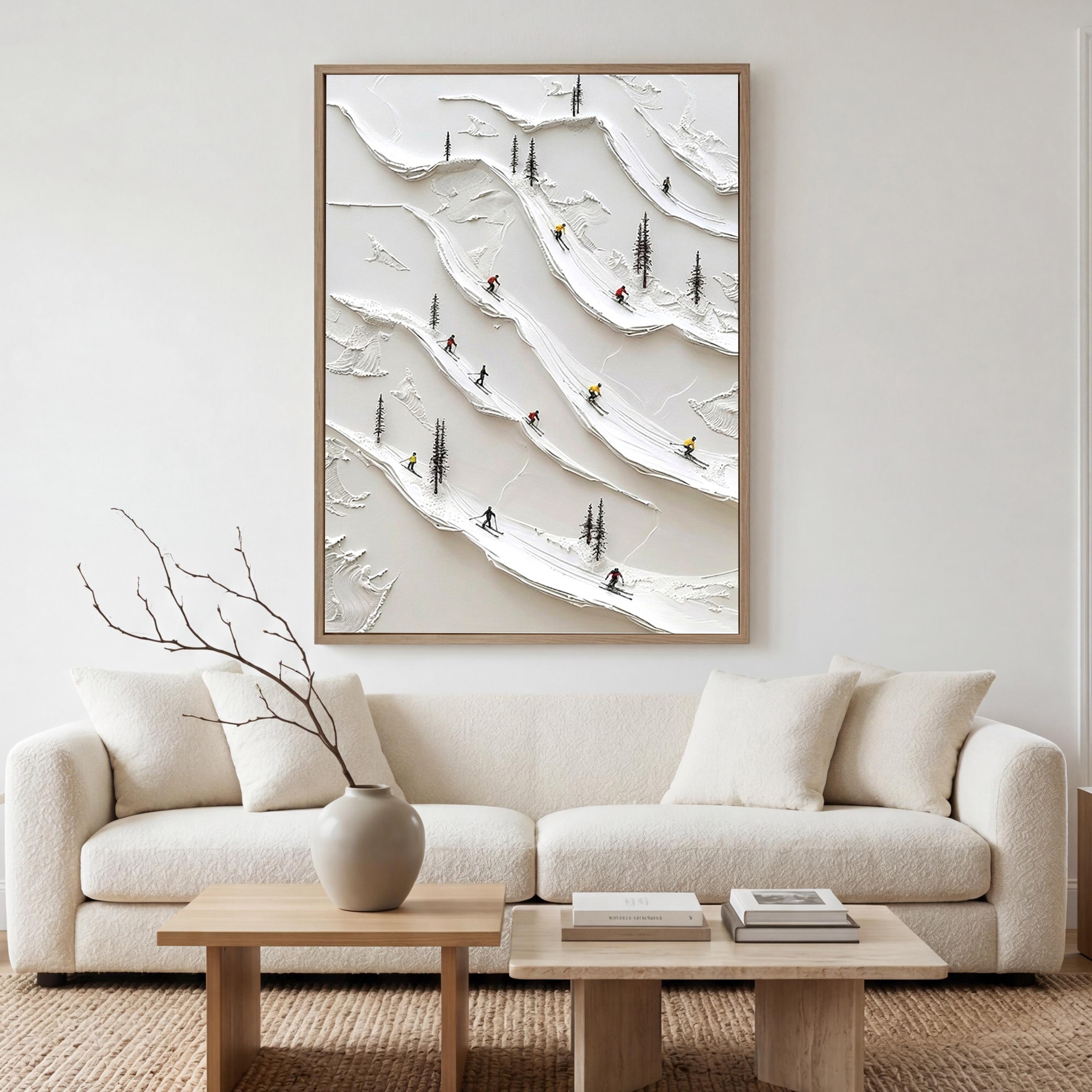 Skiing Oil Painting