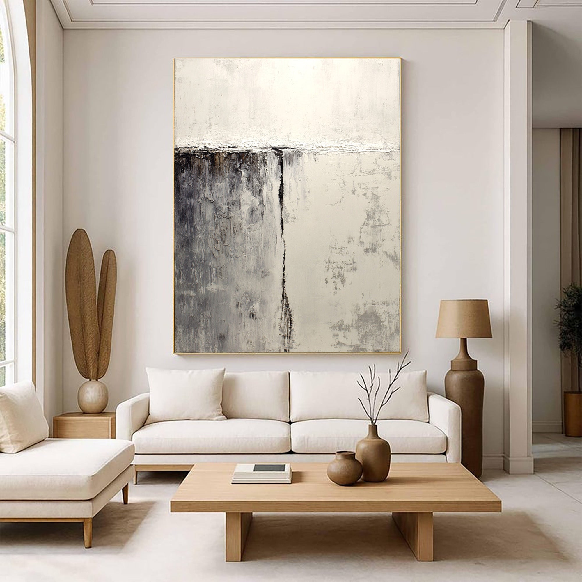 Beige Abstract Art--#SR01