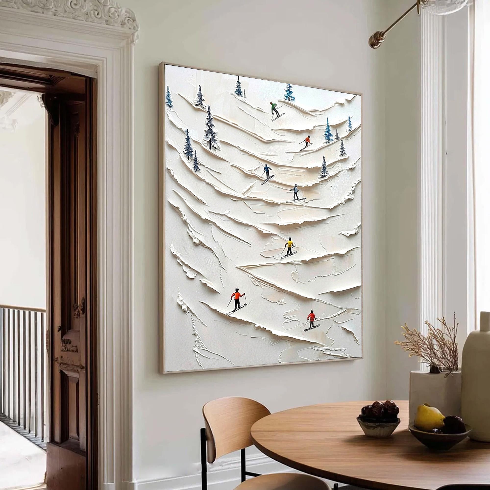 Skiing Oil Painting--#P01