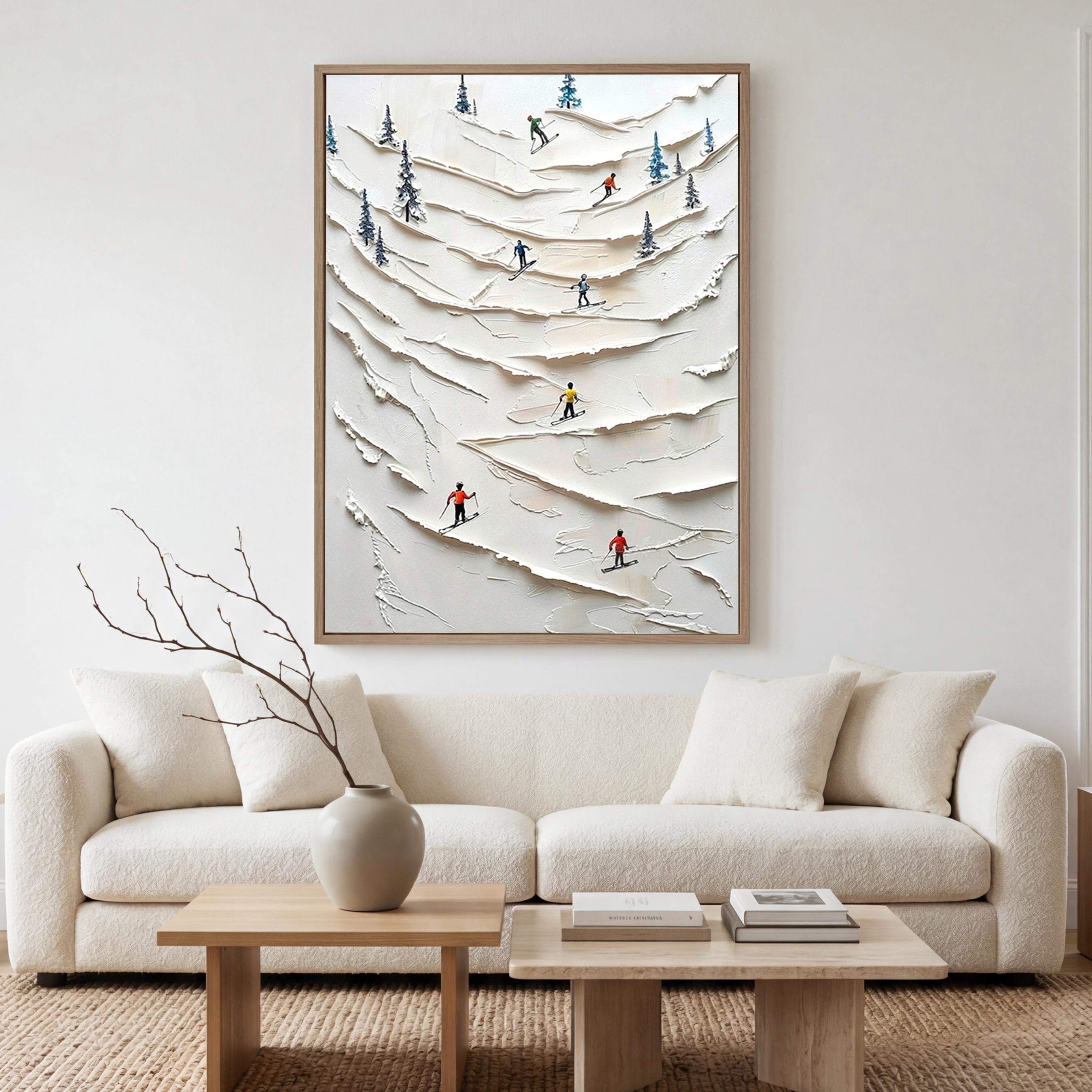 Skiing Oil Painting--#P01