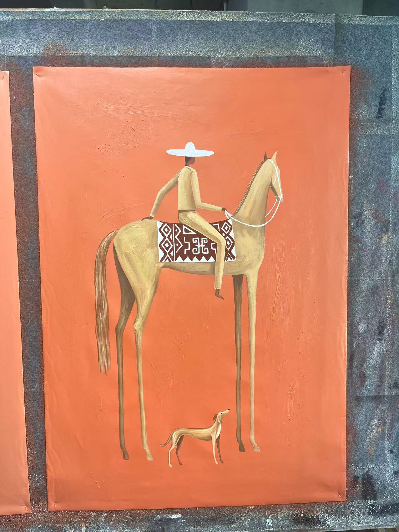 Custom Painting-- Kelly（2P 24x36 (61x91CM)）--Stretched+Wood Frame