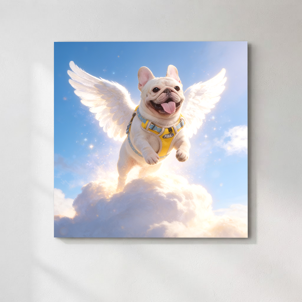 Personalized Heavenly Guardian Pet Canvas | Watching Over You