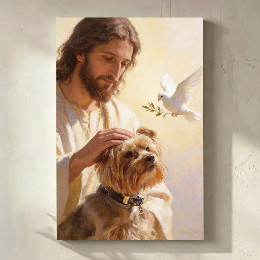 Personalized Prince of Peace Pet Canvas | Blessed by Jesus