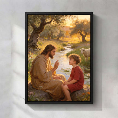 Personalized Portrait With Jesus Canvas | Walk in Faith