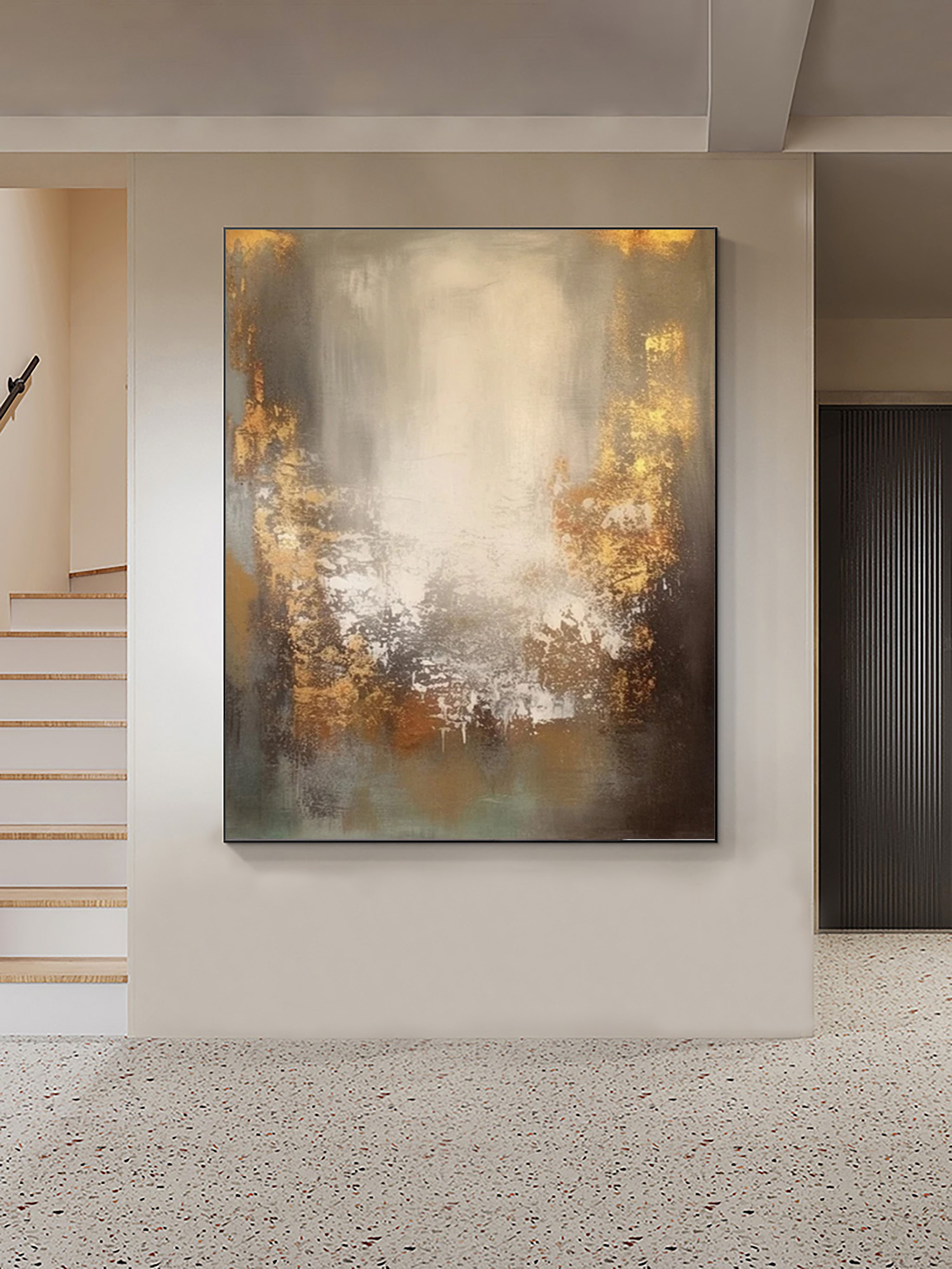 Beige Oil Painting-001