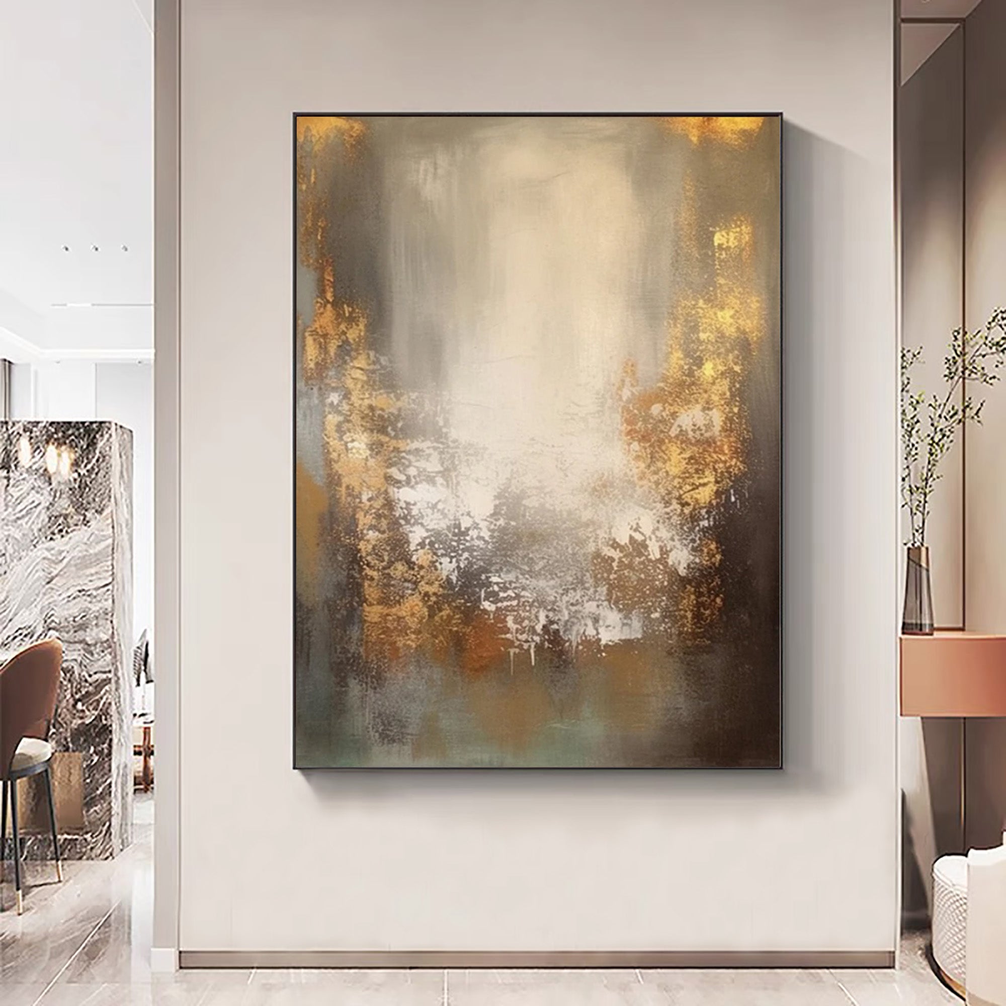 Beige Oil Painting-001