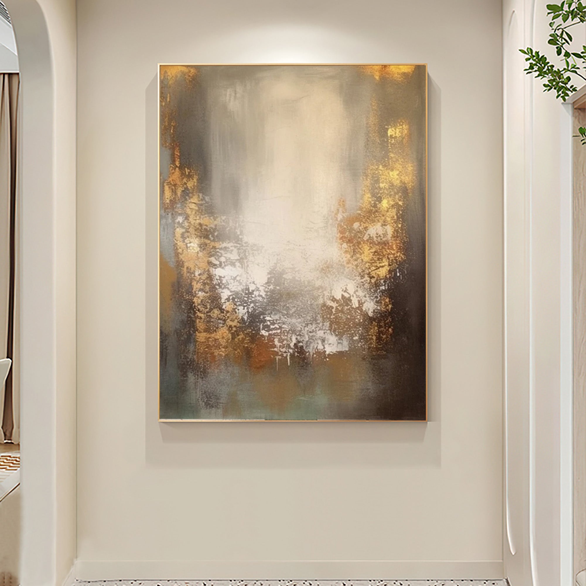 Beige Oil Painting-001