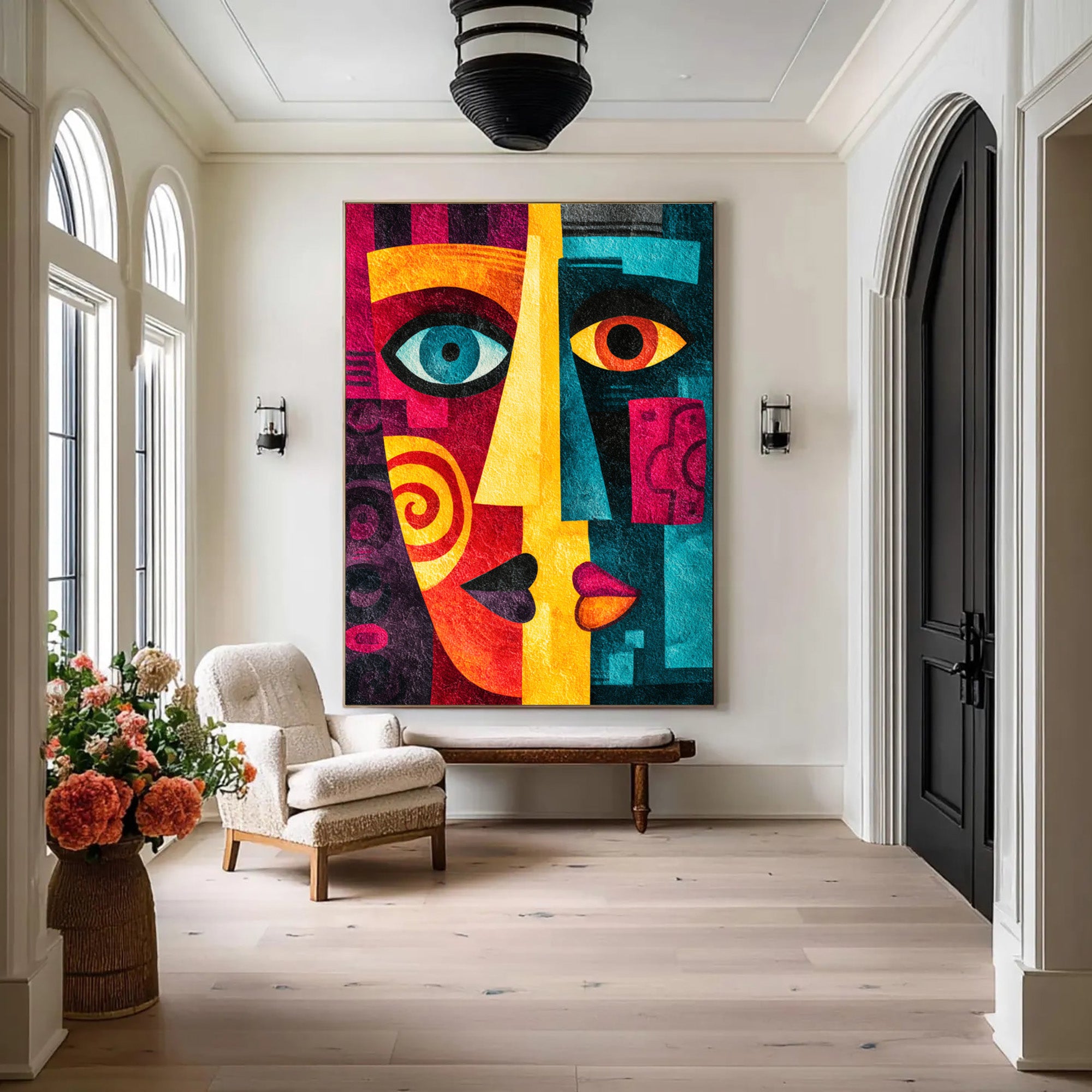 Abstract Colorful Portrait Art