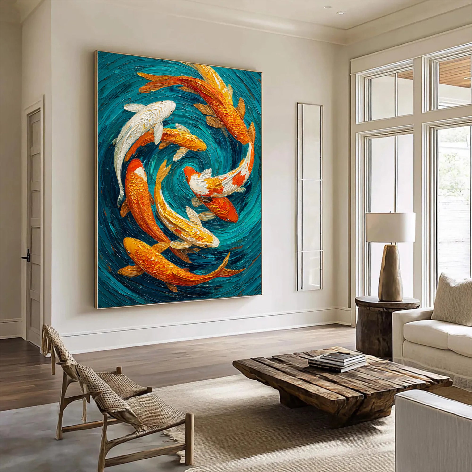 Koi Oil Painting