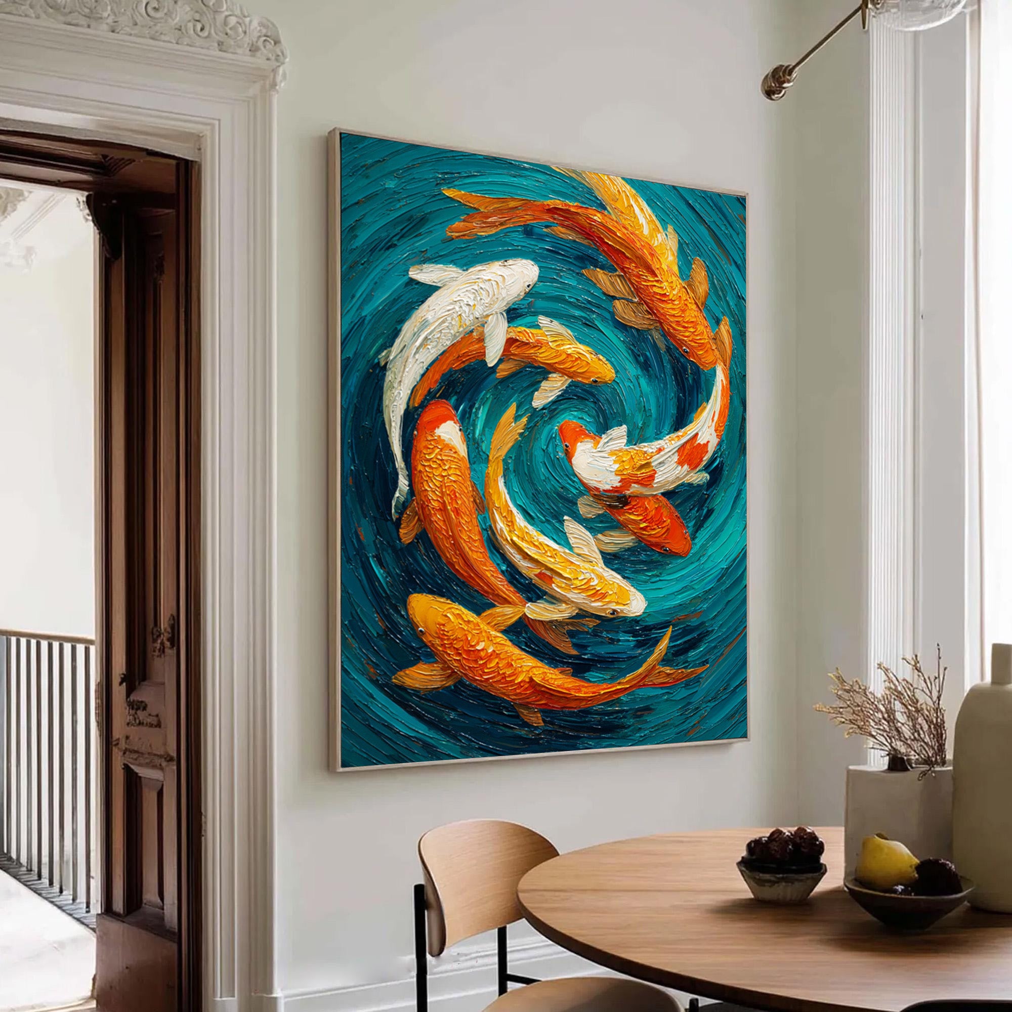 Koi Oil Painting