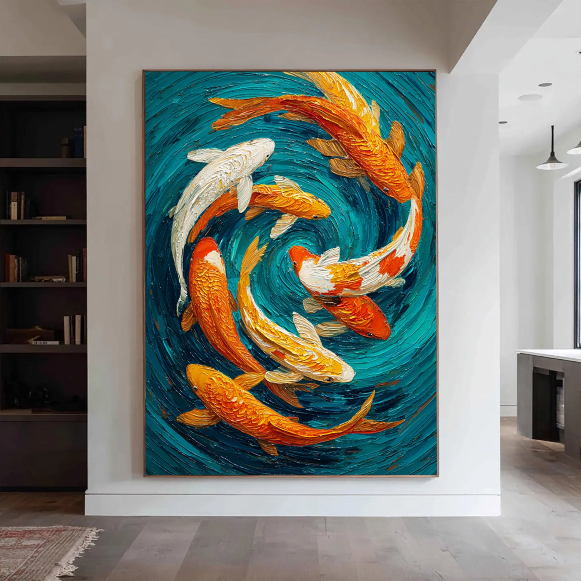 Koi Oil Painting
