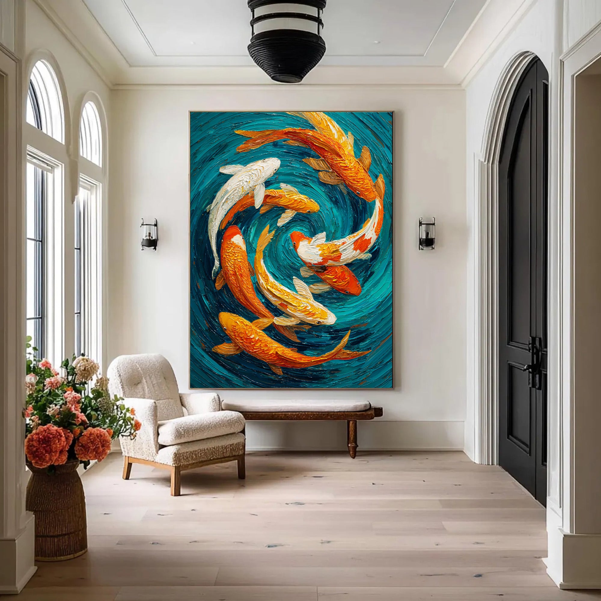 Koi Oil Painting