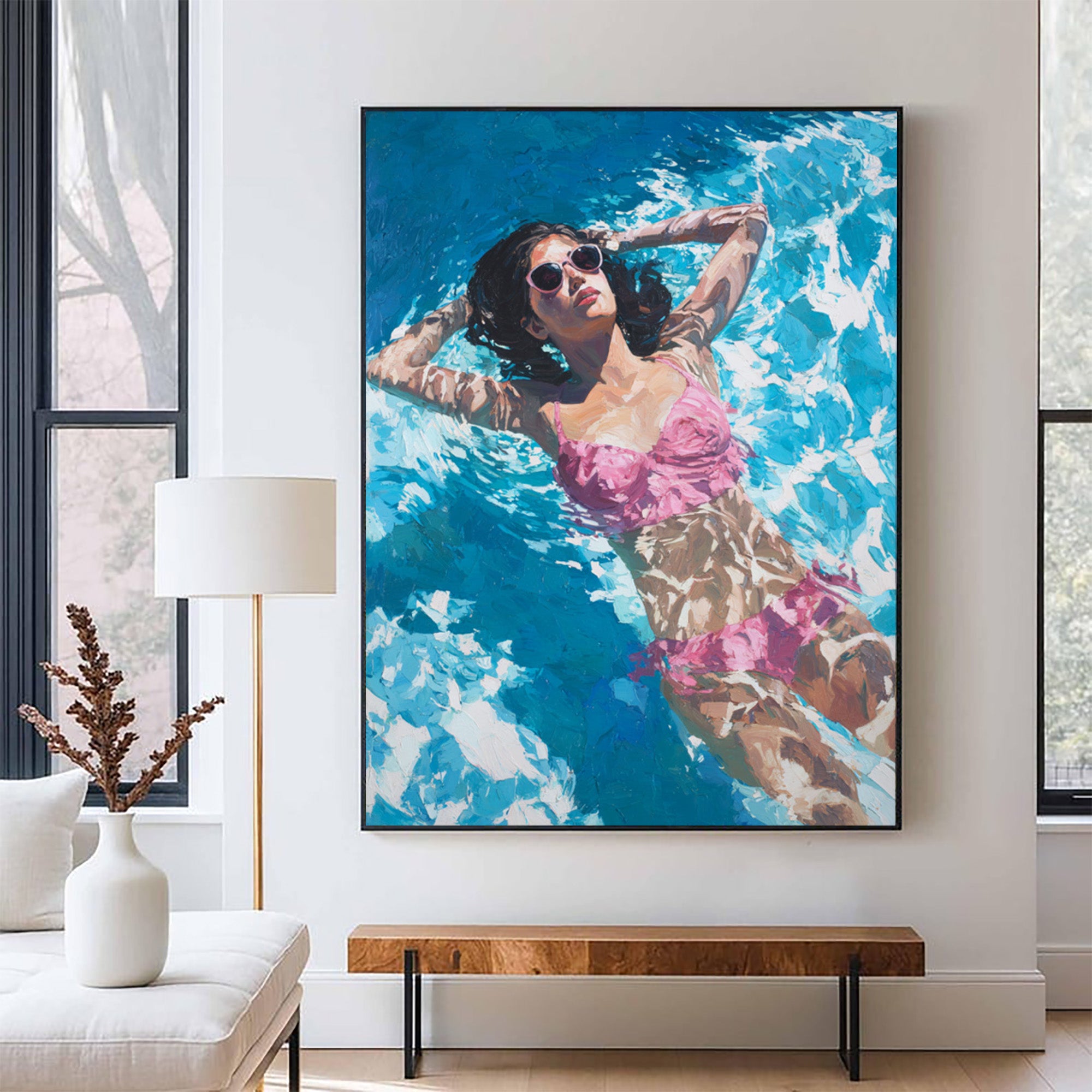 Swimming Women Art--P002