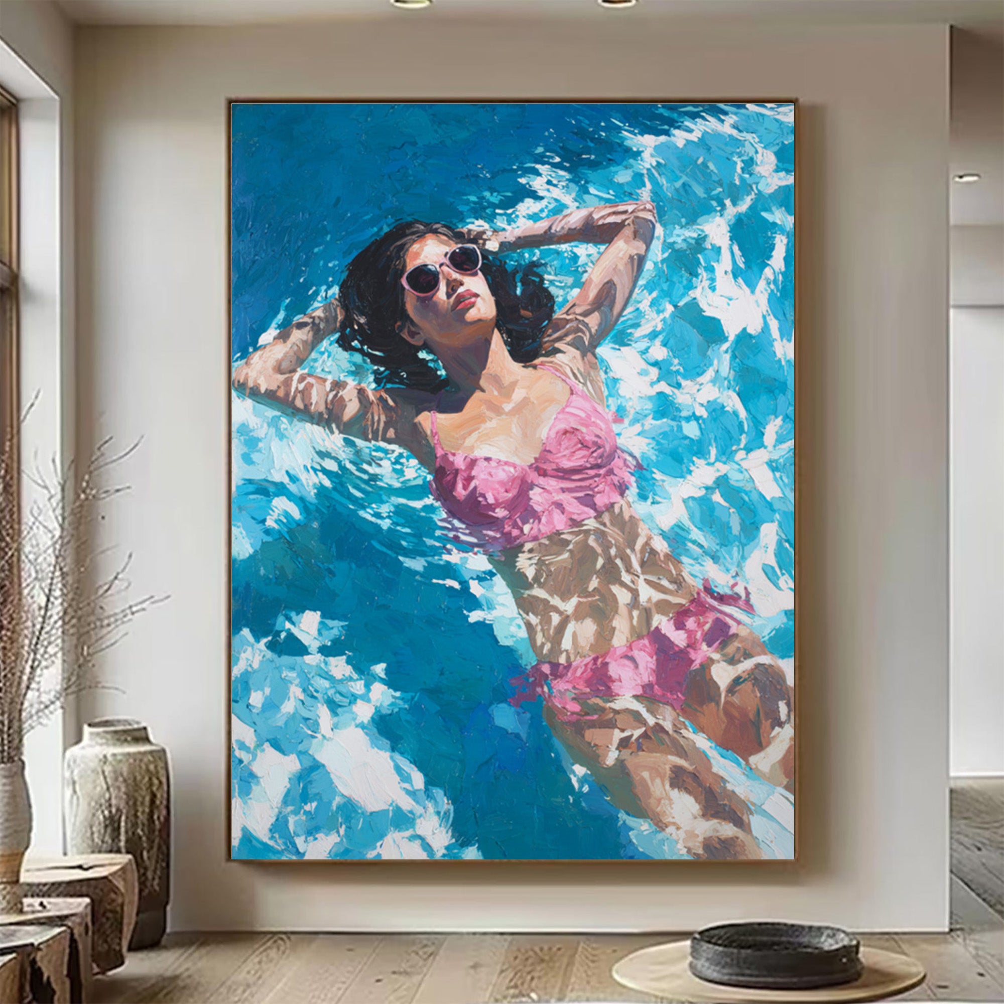 Swimming Women Art--P002