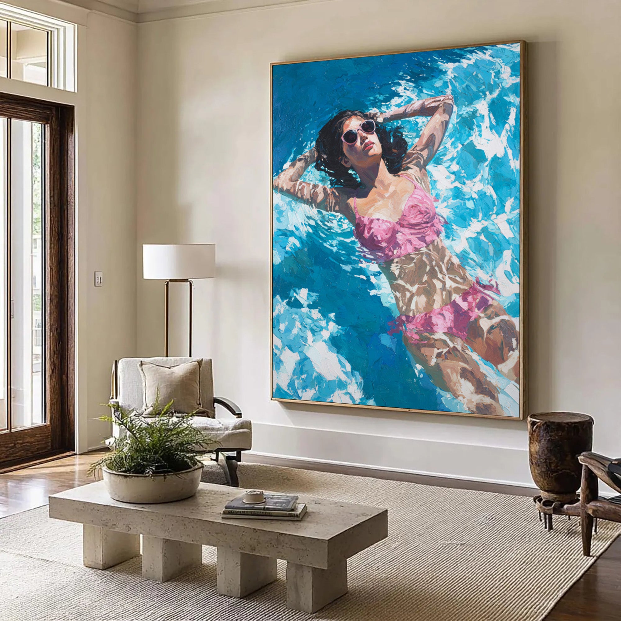 Swimming Women Art--P002