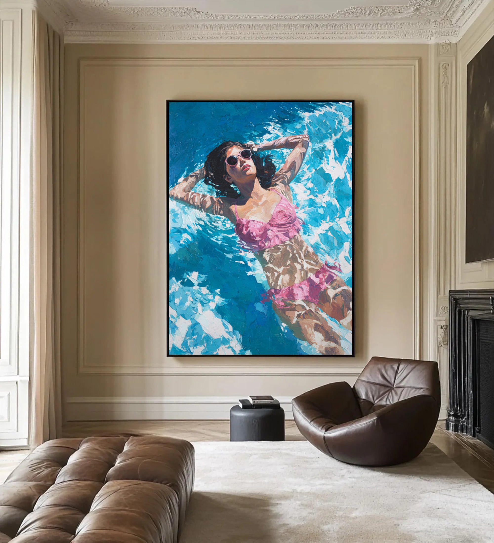 Swimming Women Art--P002