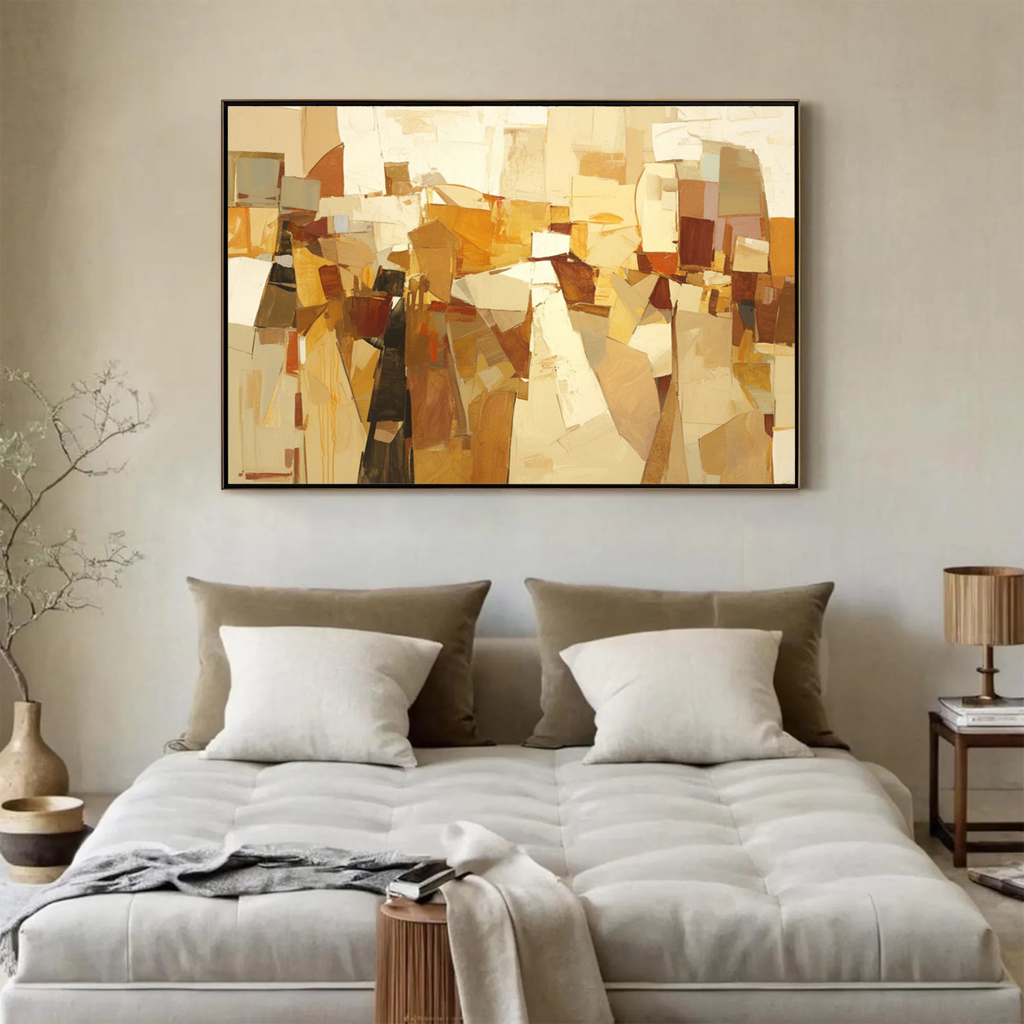 Beige Abstract Art