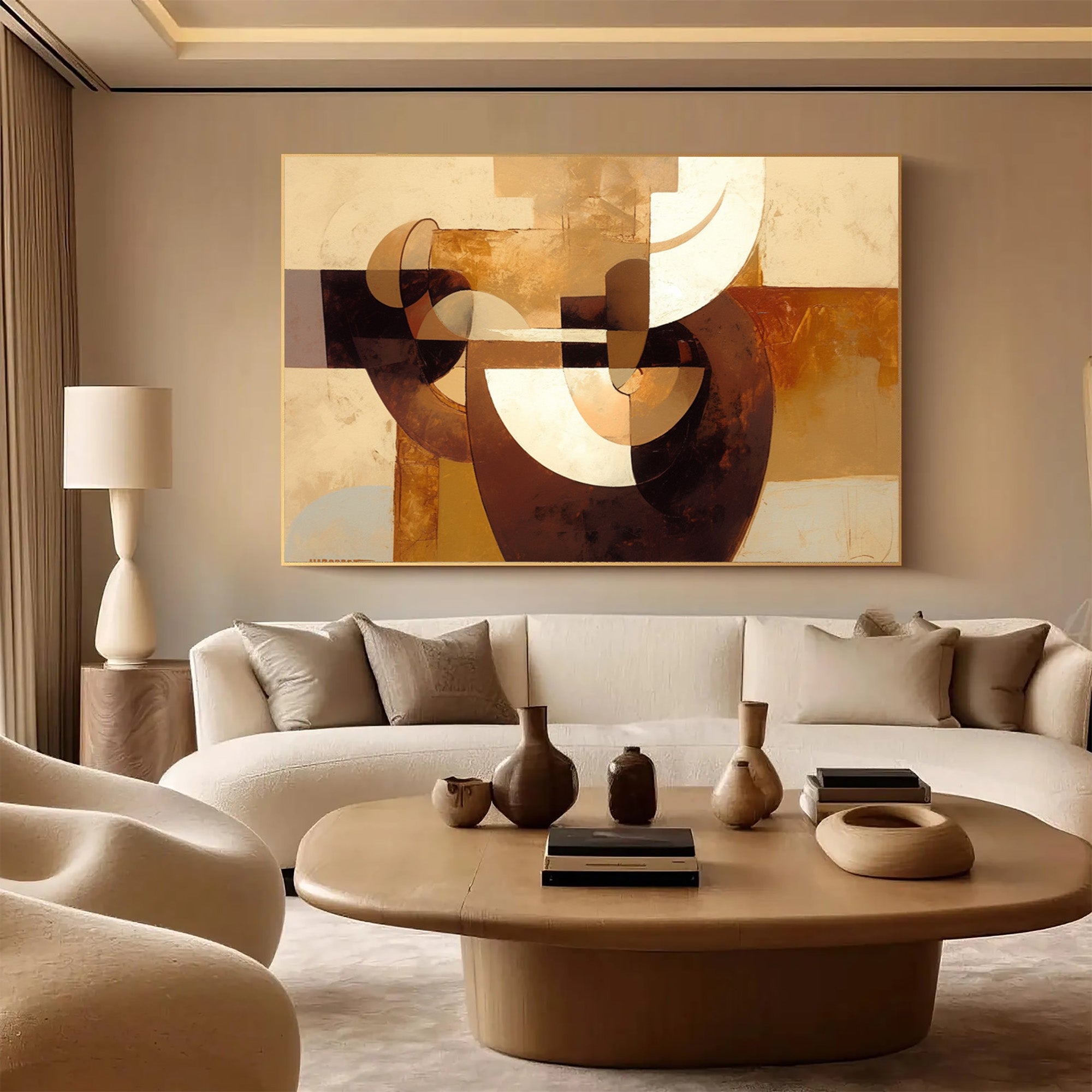 Brown Geometric Art-GP009