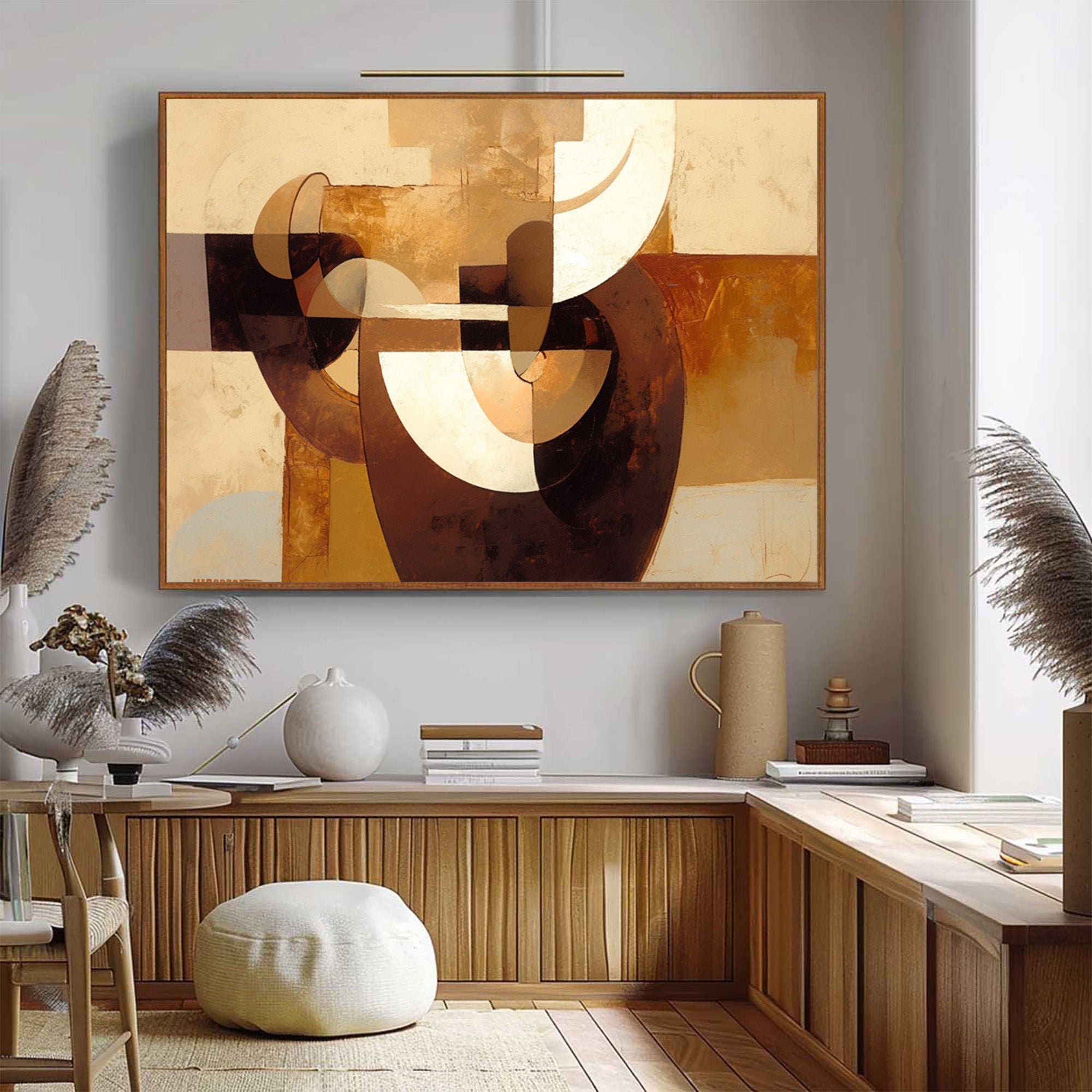 Brown Geometric Art-GP009