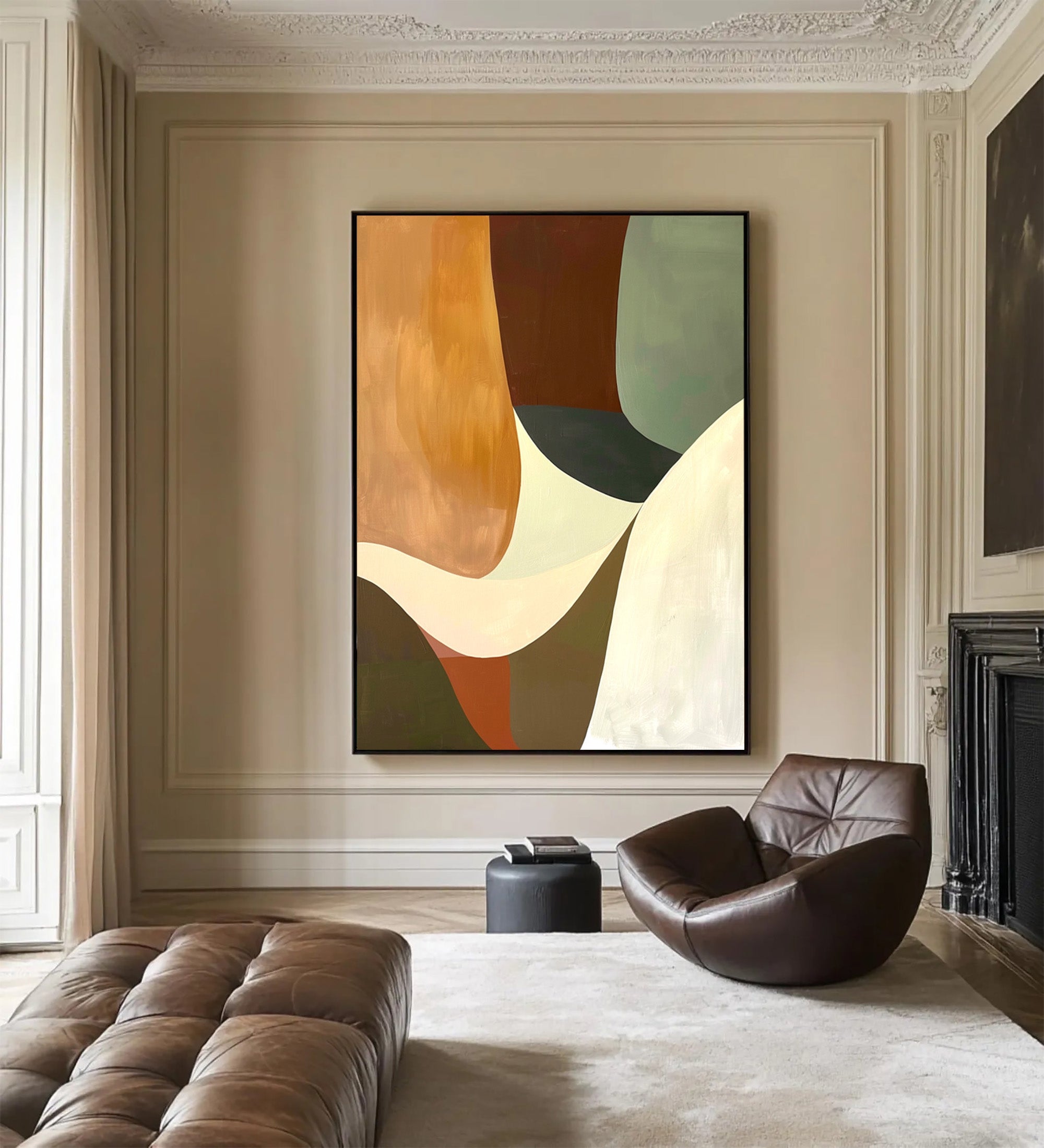 Brown Geometric Art-GP007