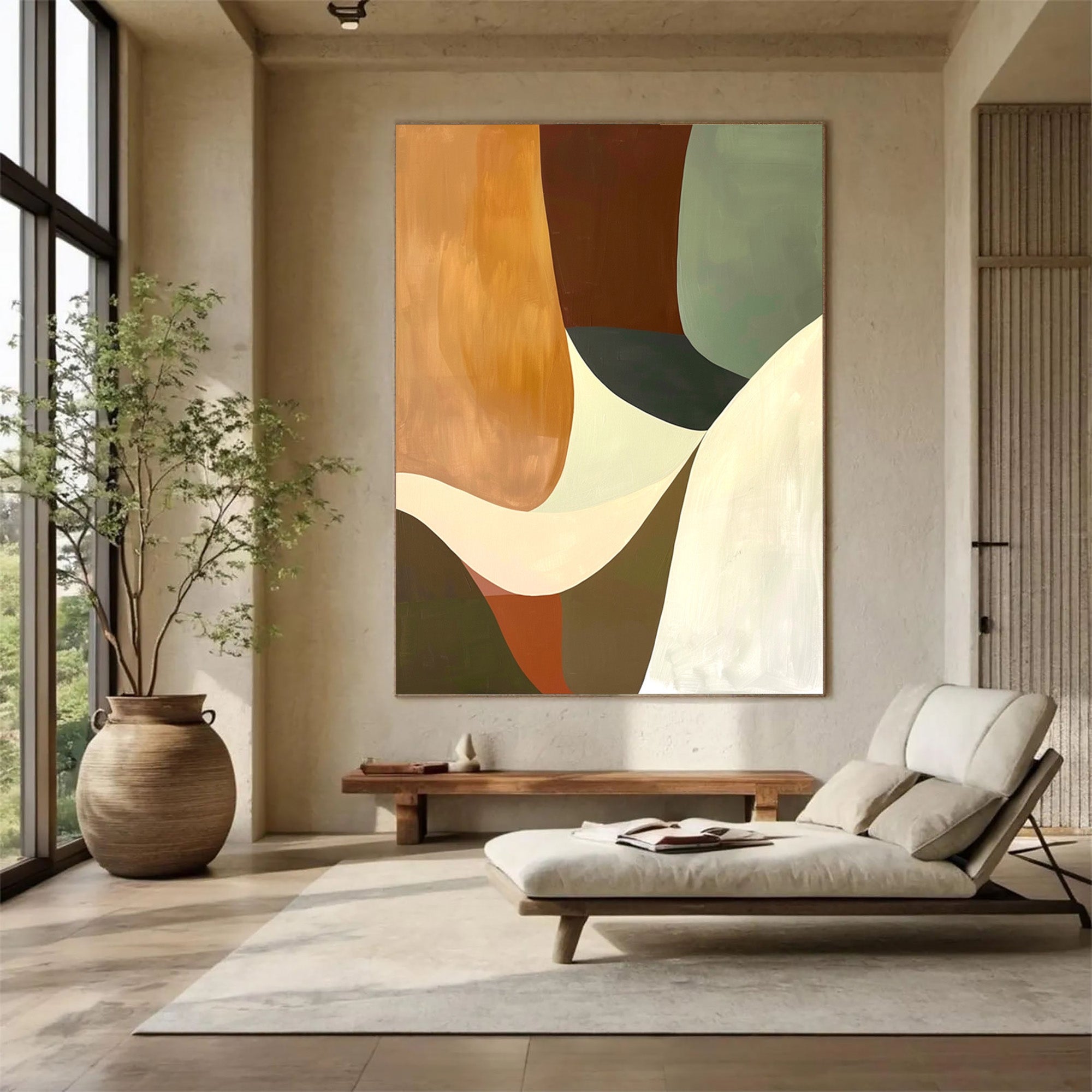 Brown Geometric Art-GP007