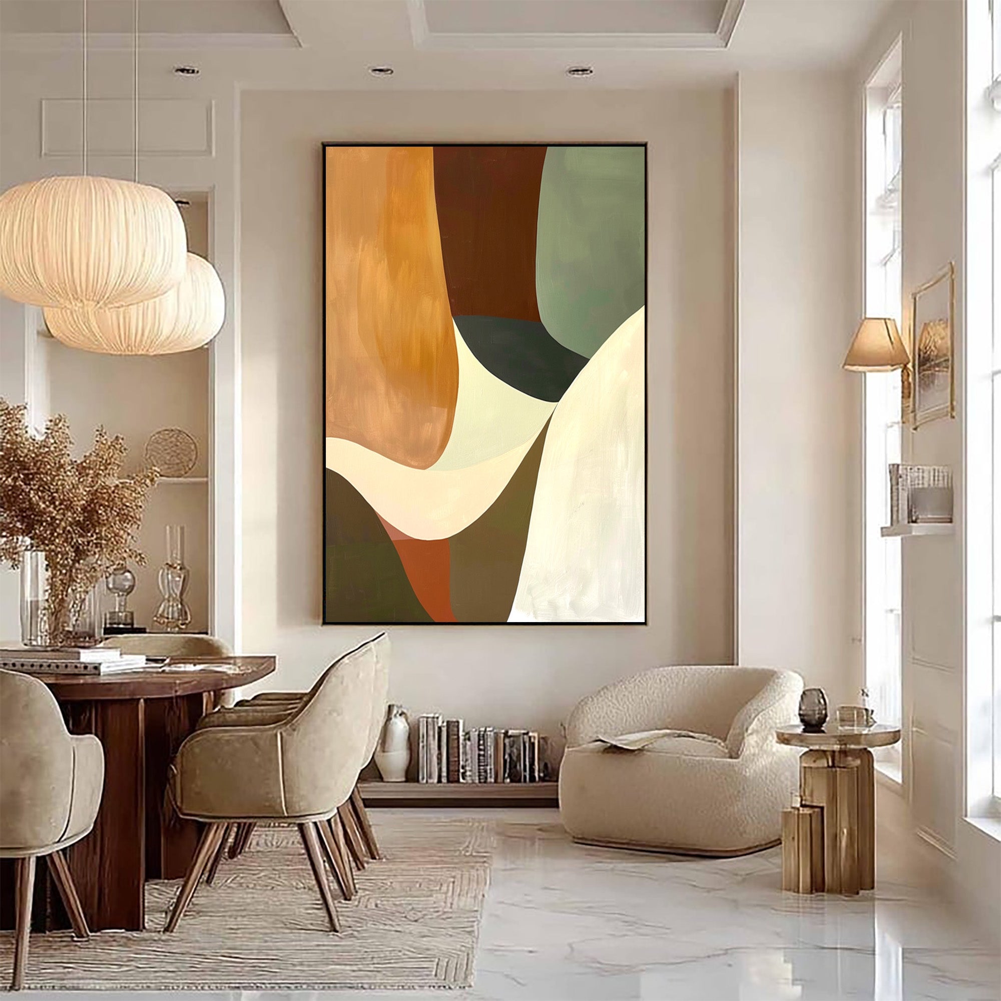 Brown Geometric Art-GP007