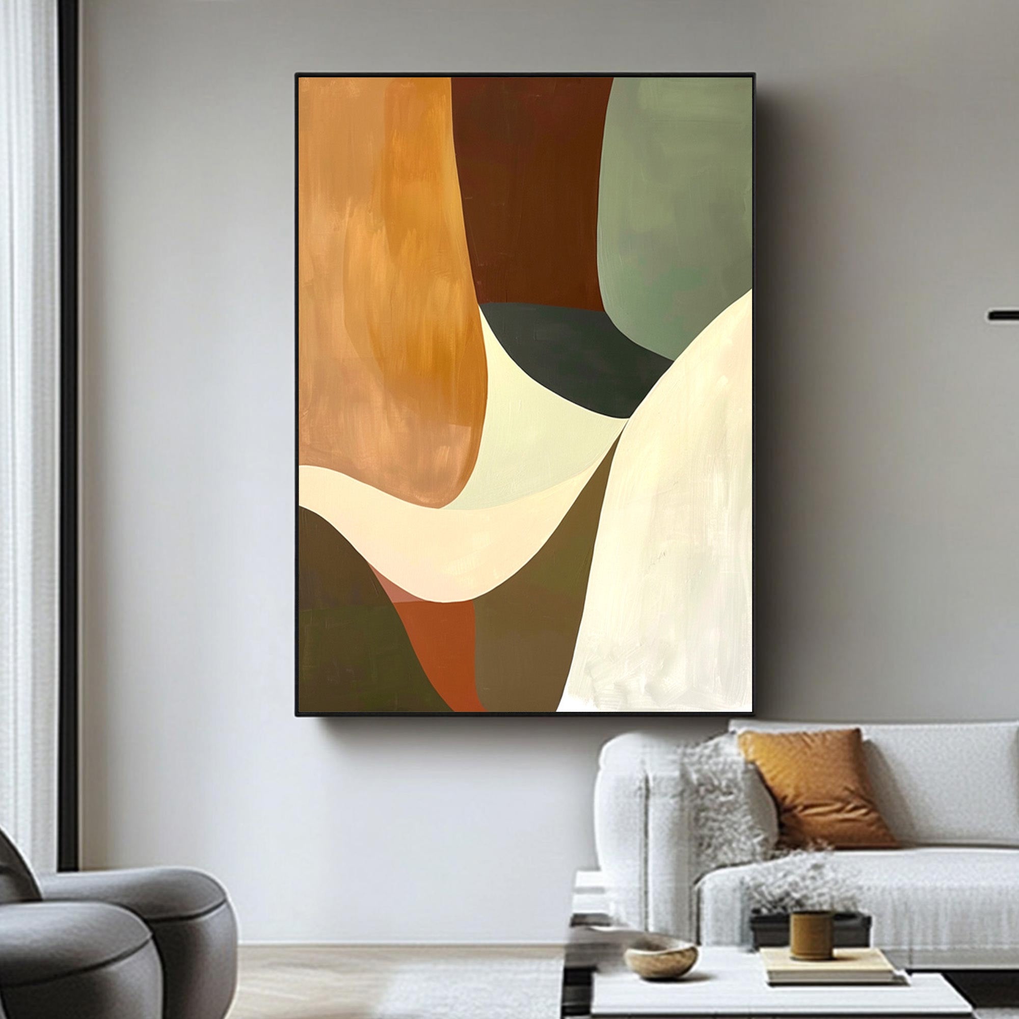 Brown Geometric Art-GP007