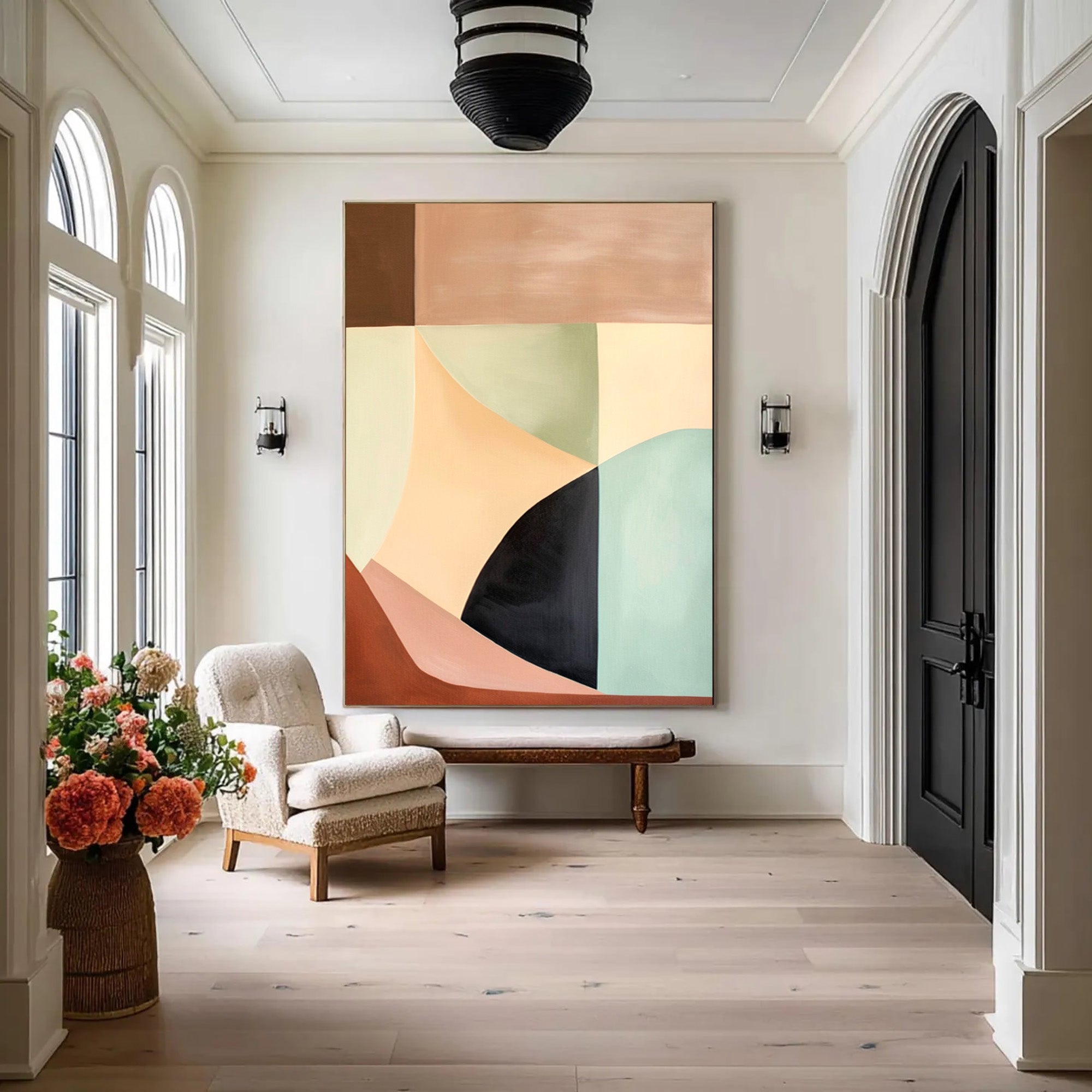 Brown Geometric Art-GP008