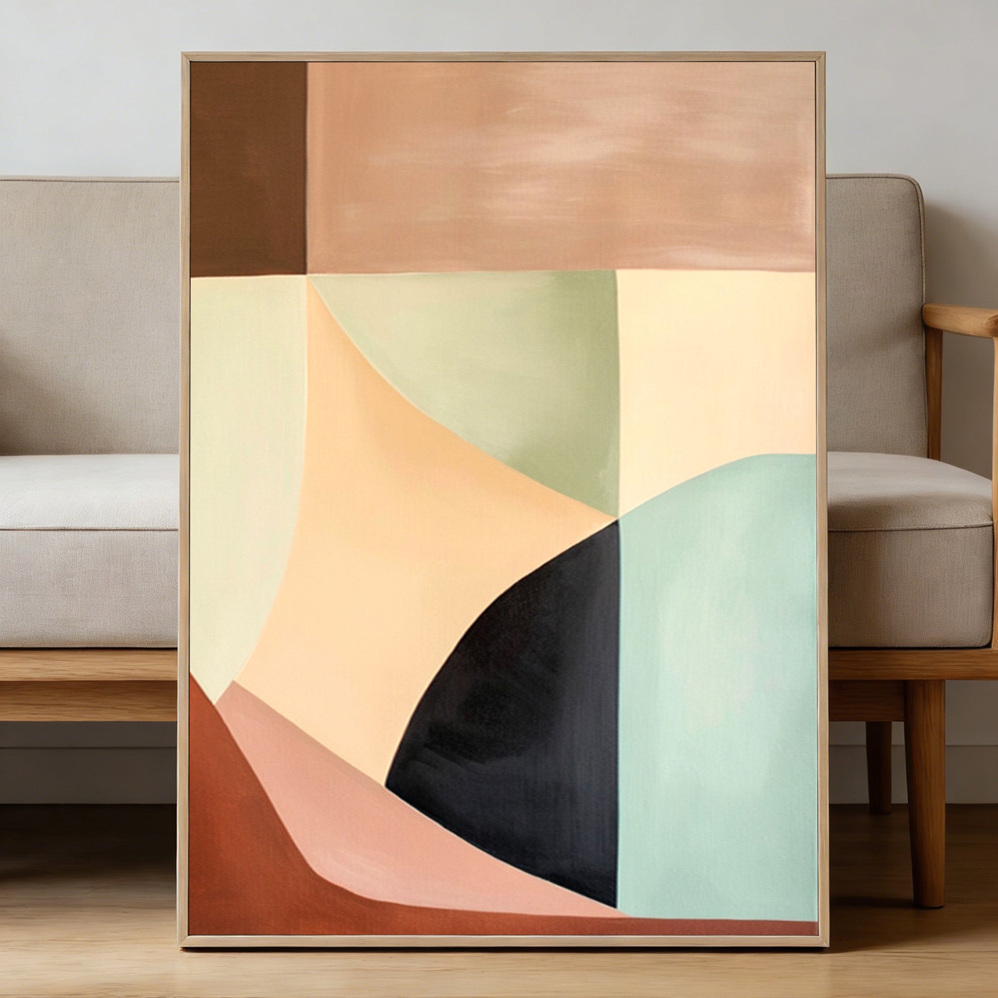 Brown Geometric Art-GP008