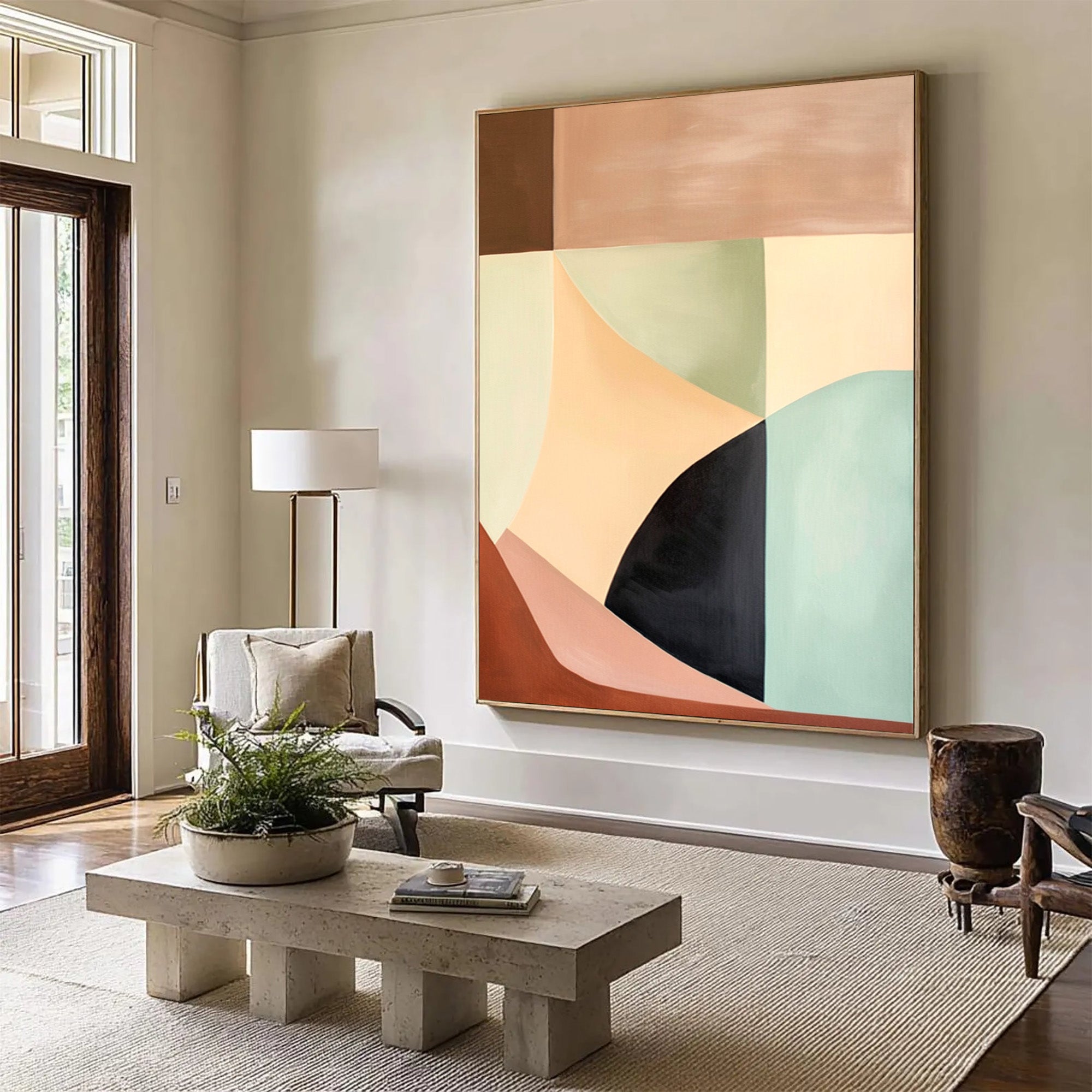 Brown Geometric Art-GP008
