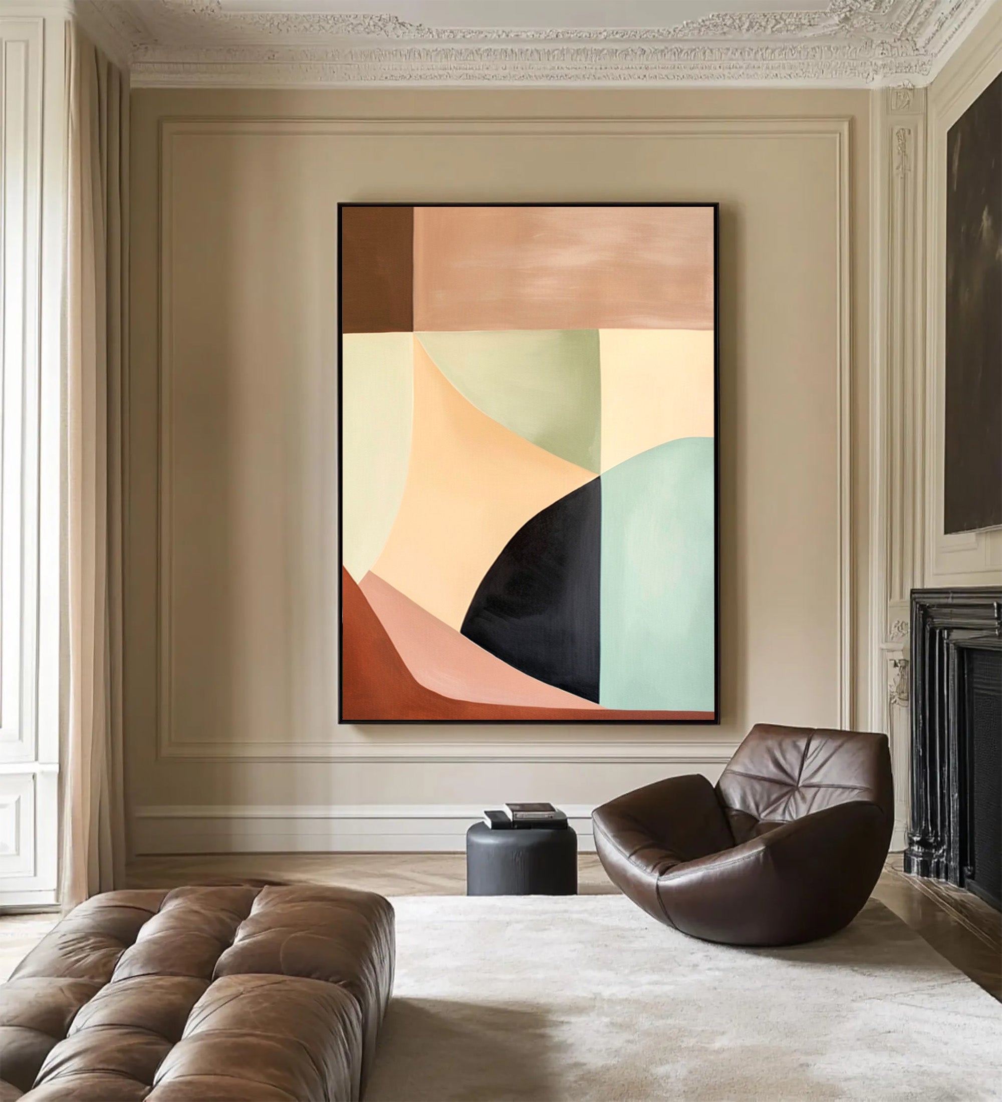 Brown Geometric Art-GP008