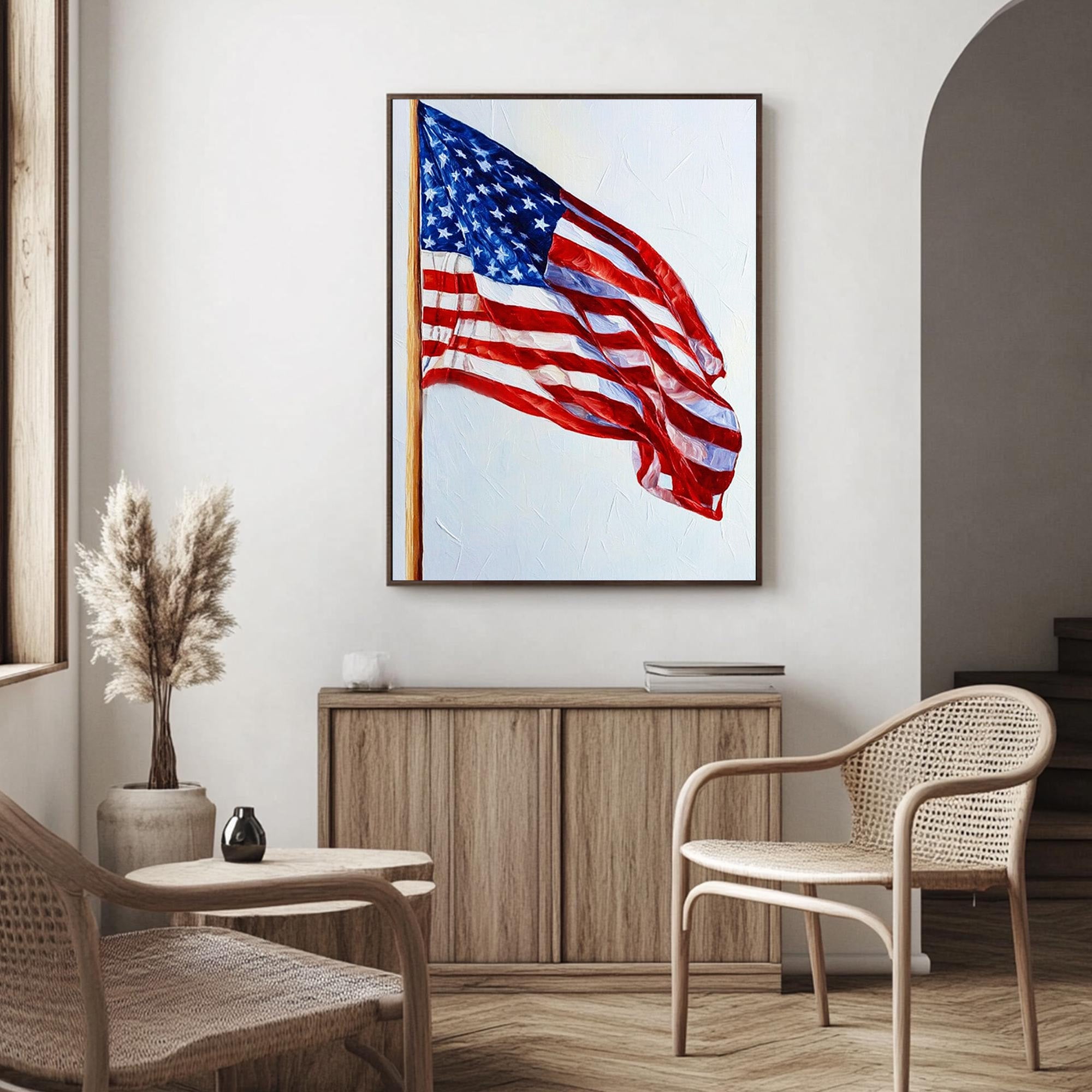 American Flag Art--U01
