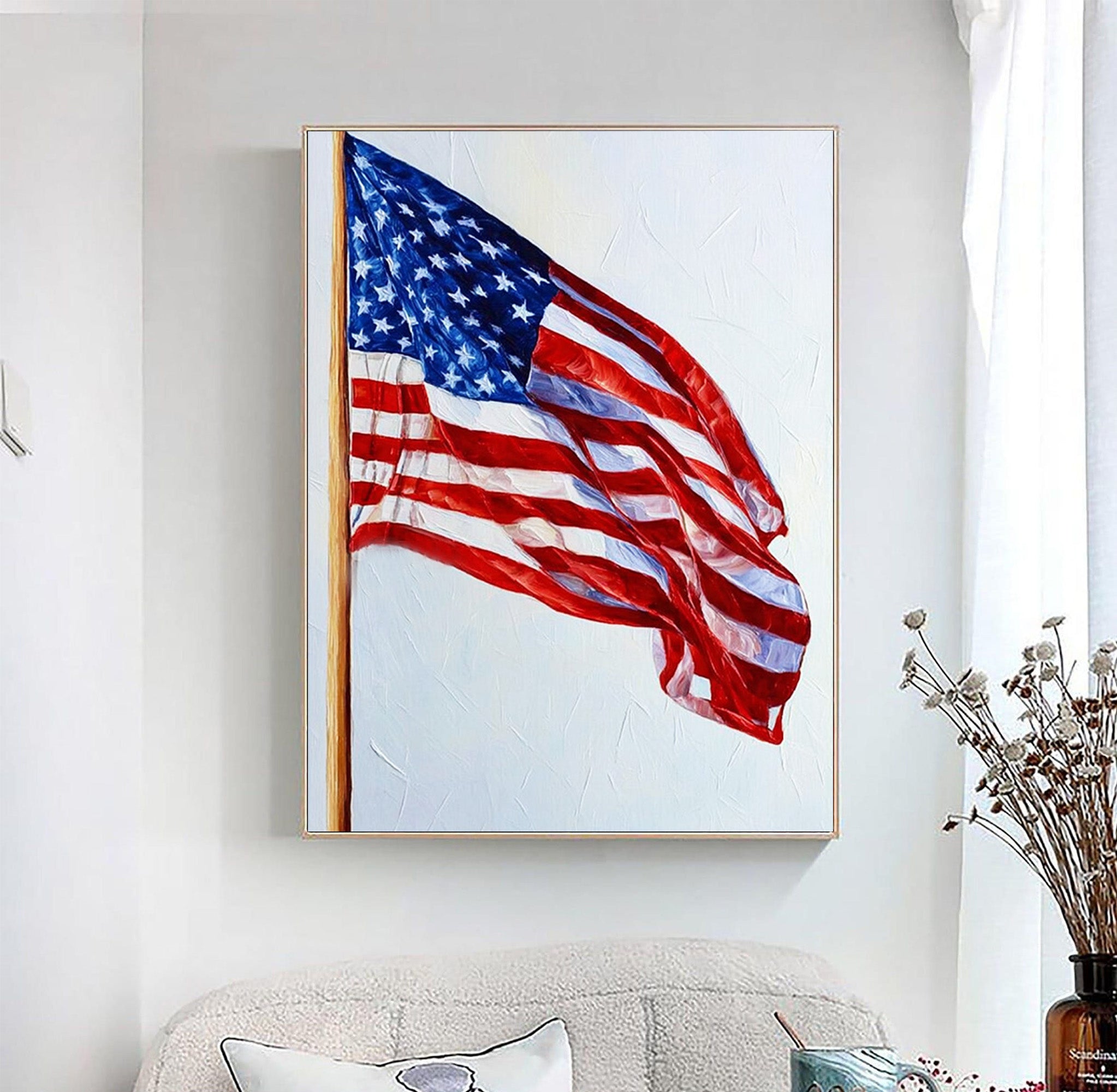 American Flag Art--U01