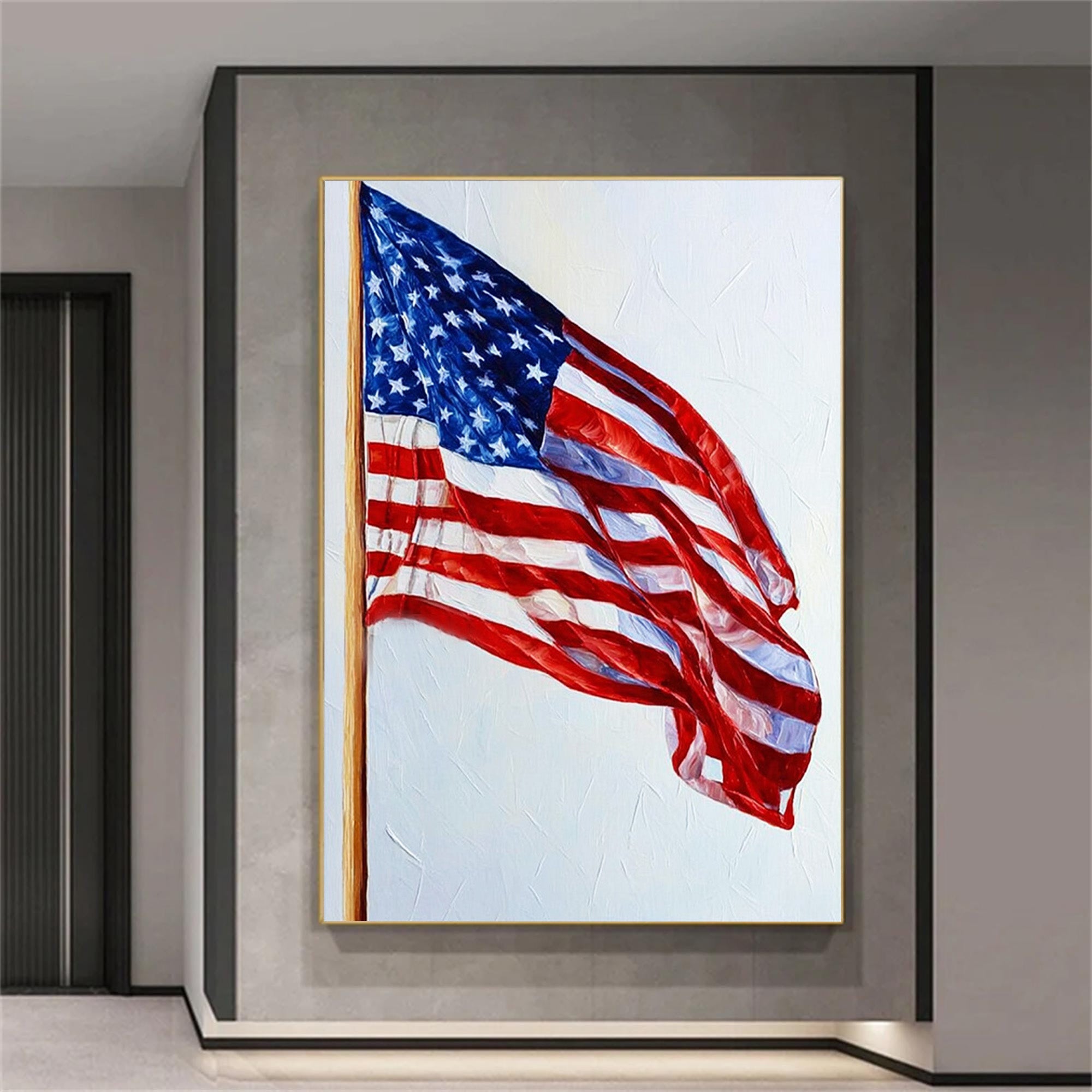 American Flag Art--U01