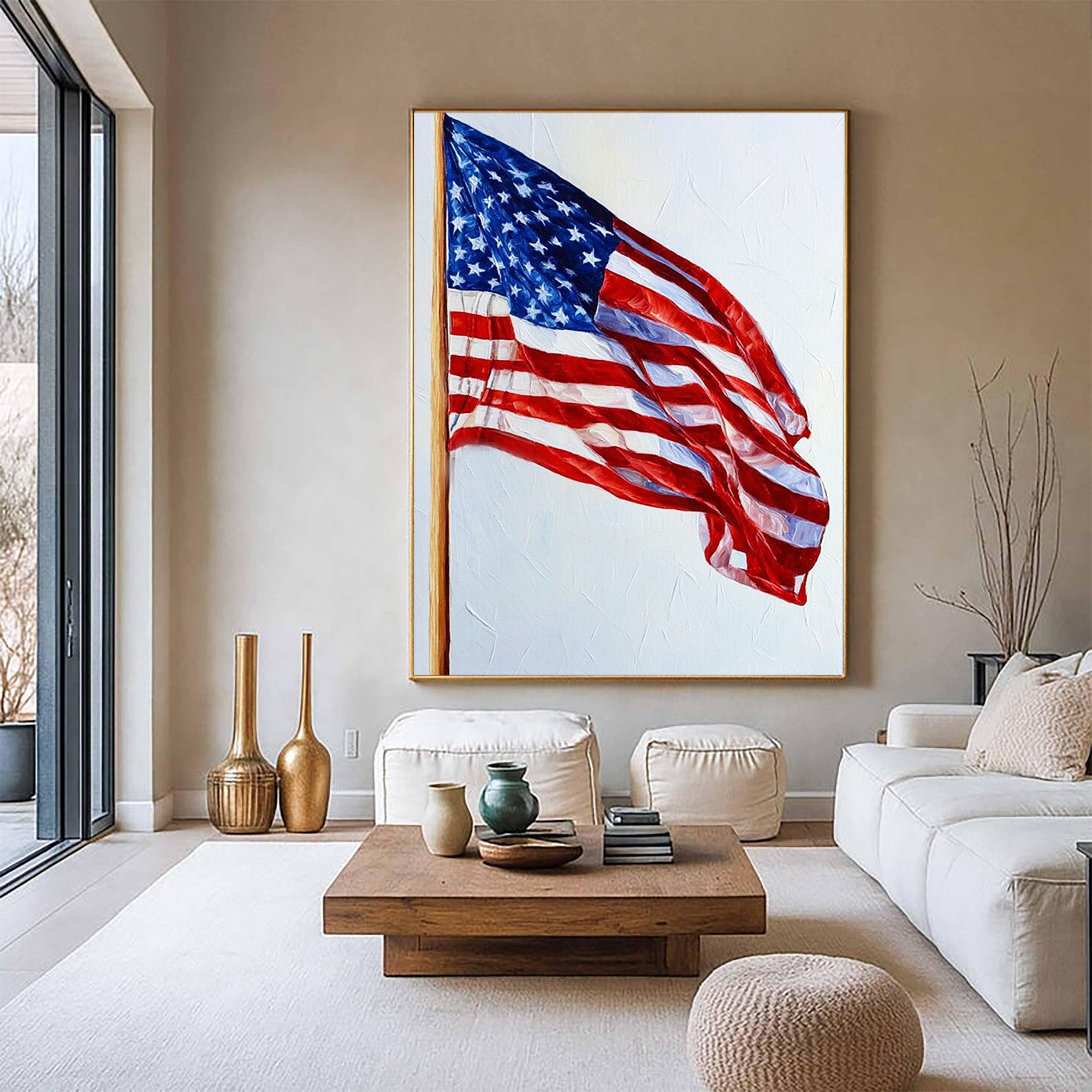 American Flag Art--U01