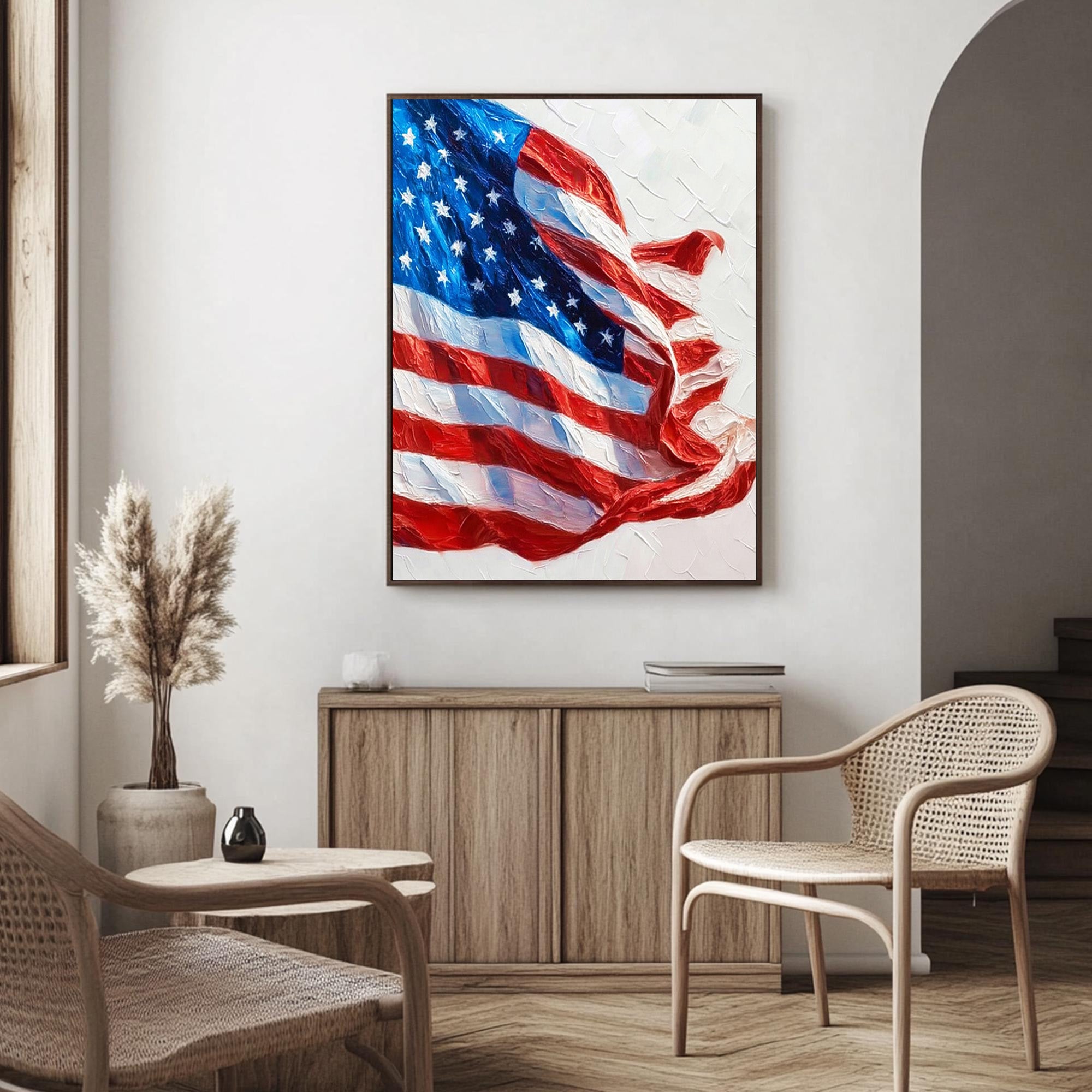 American Flag Art--U02