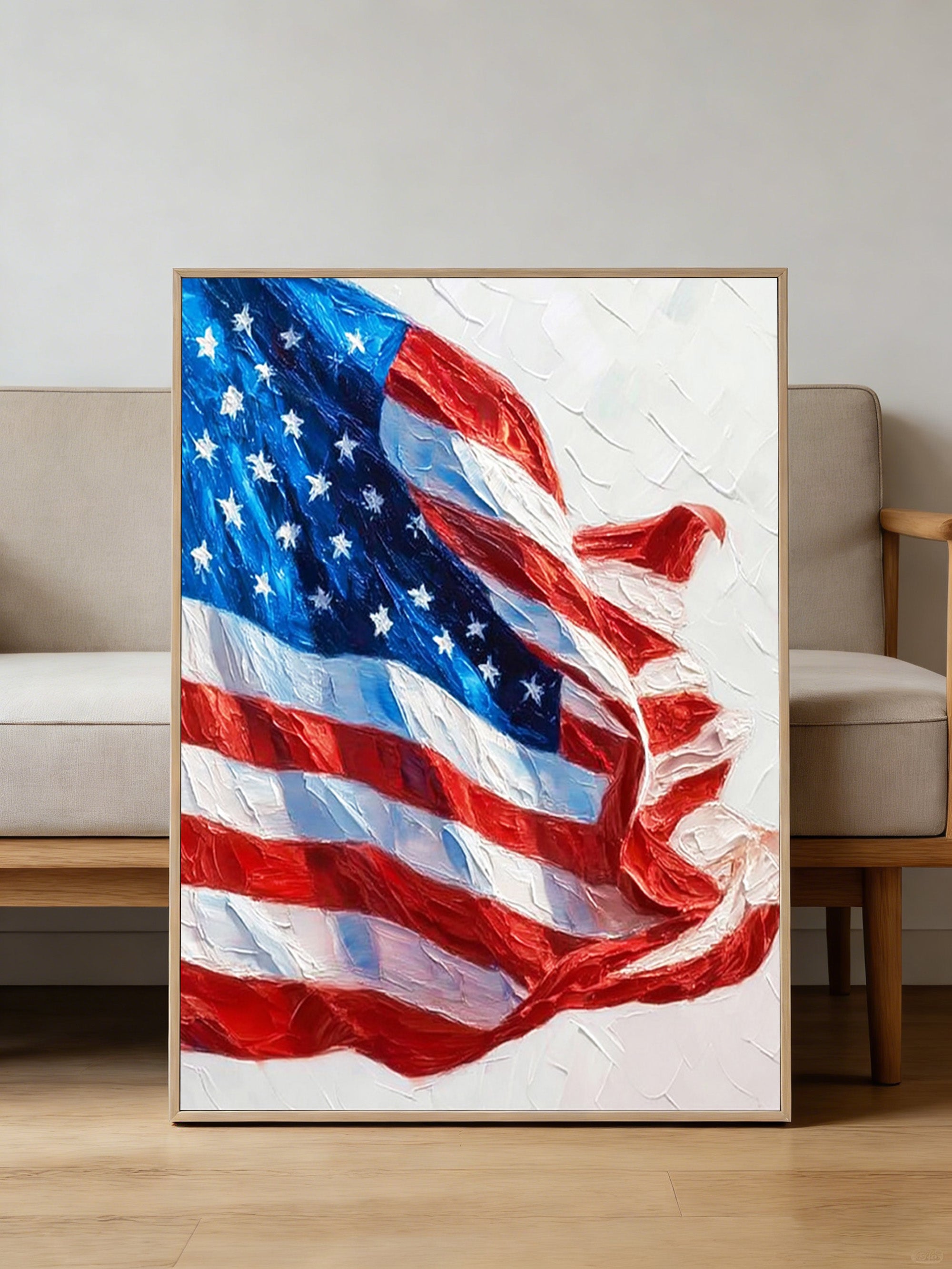 American Flag Art--U02