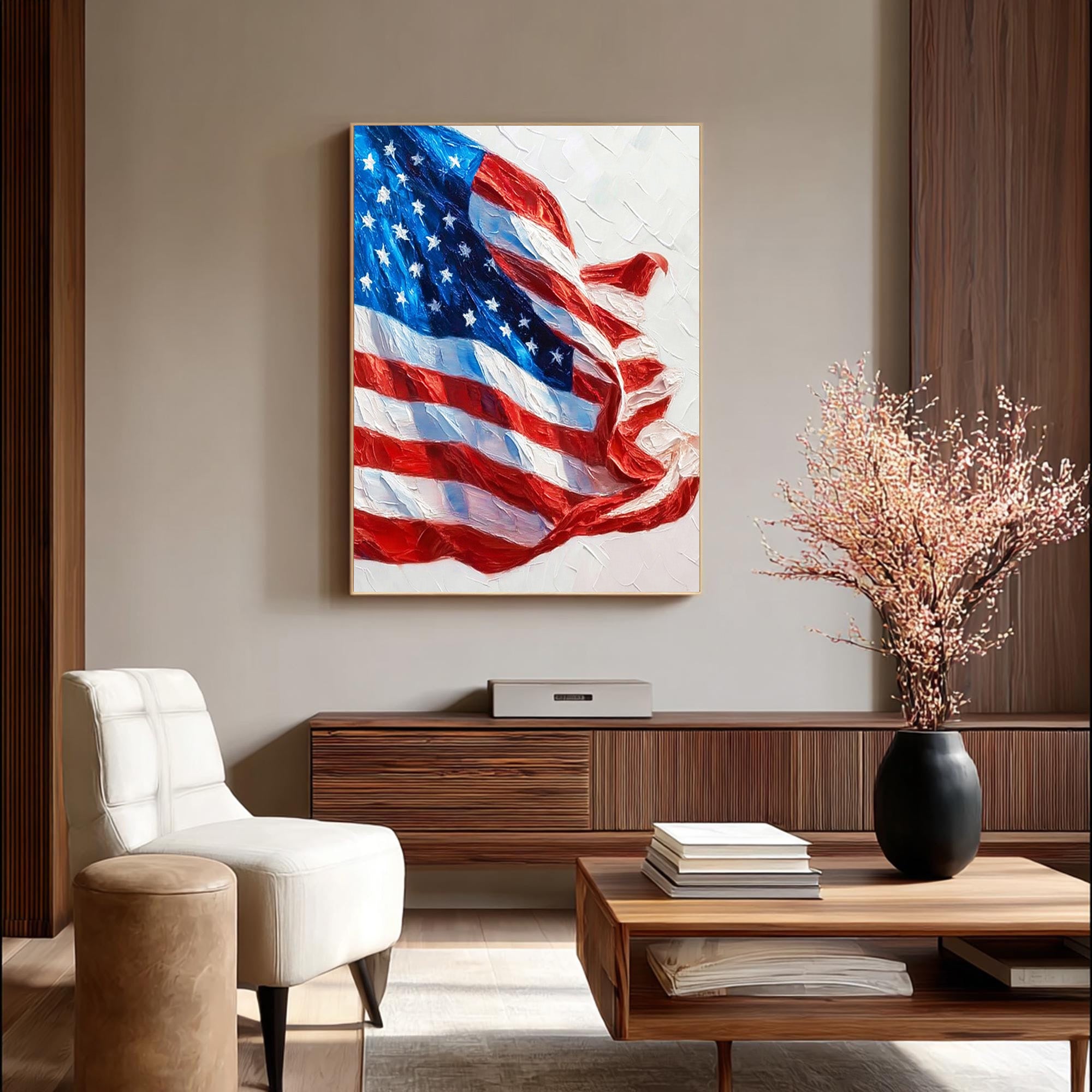American Flag Art--U02
