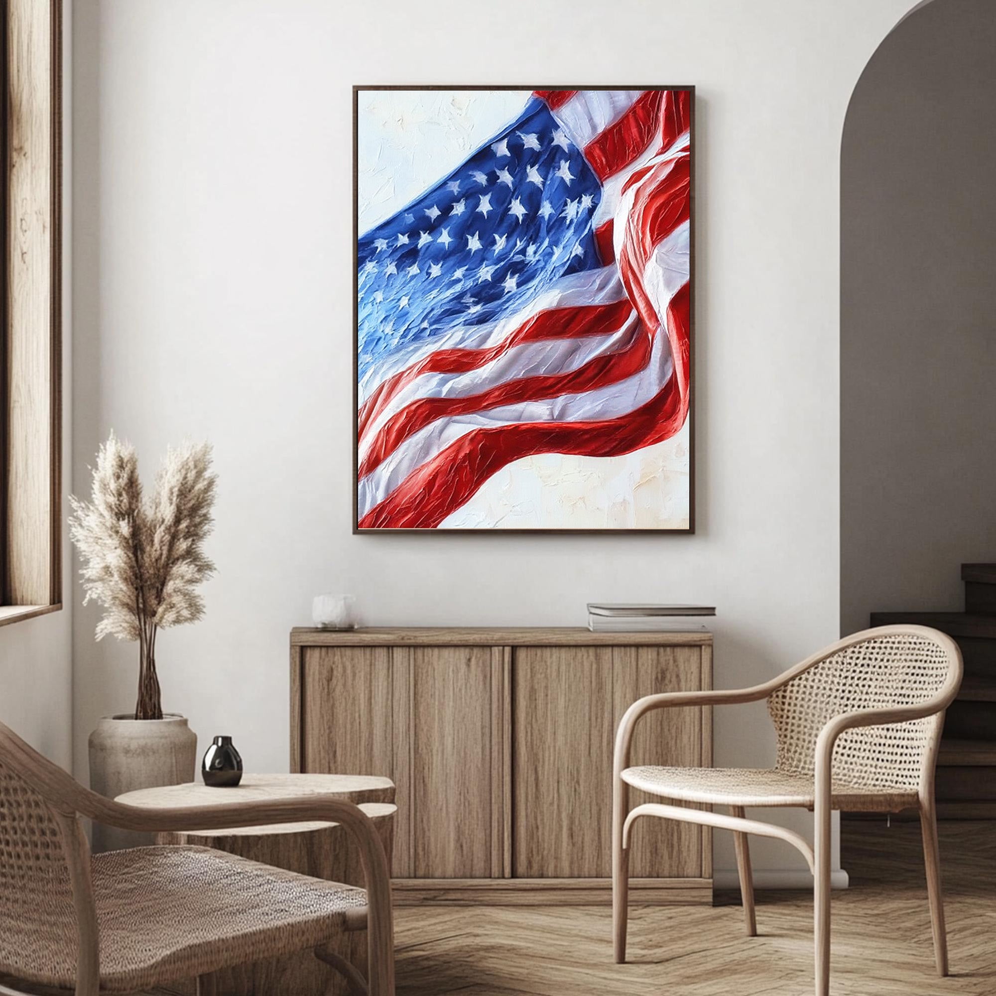 American Flag Art--U03